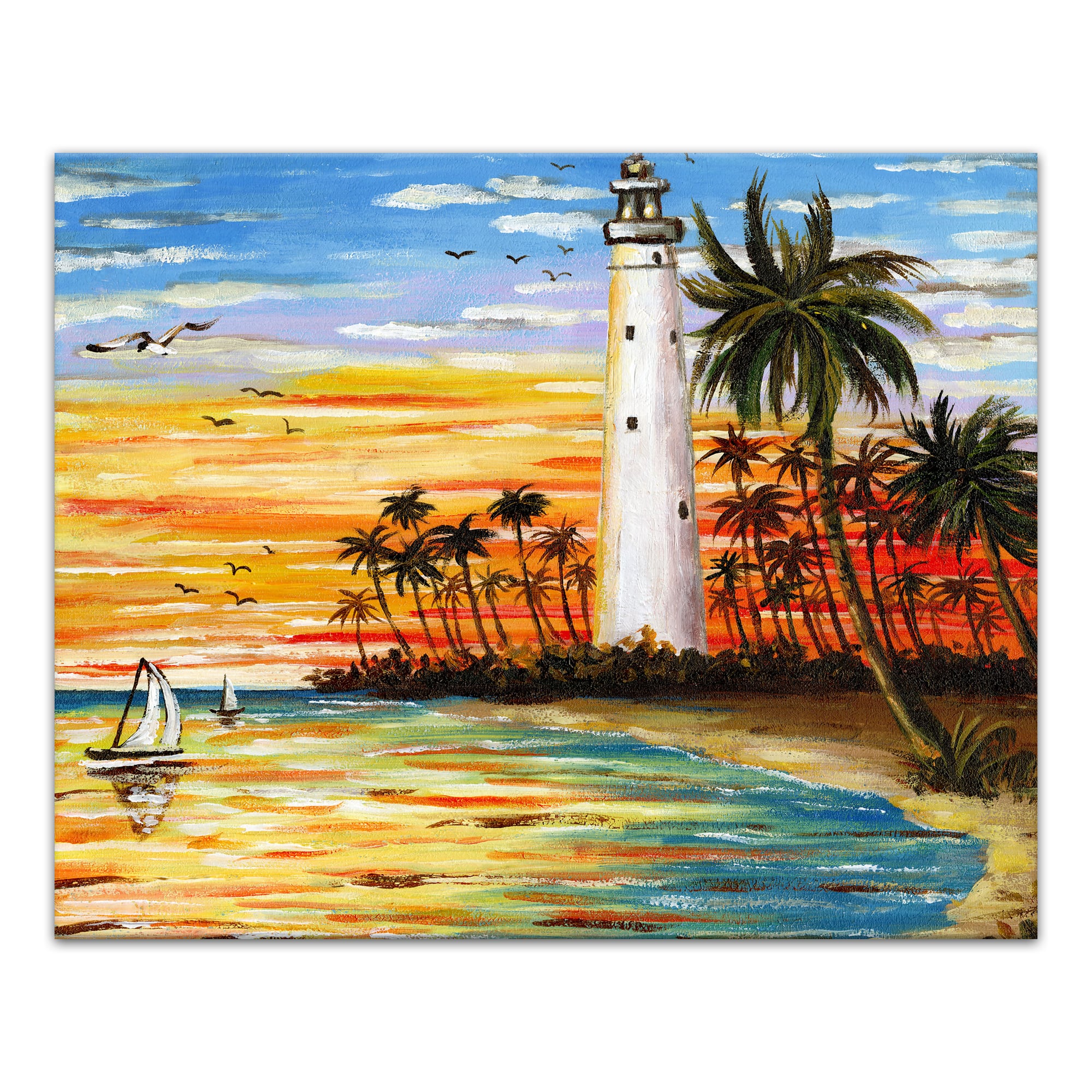 Lighthouse View 20" x 16" Canvas Wall Art