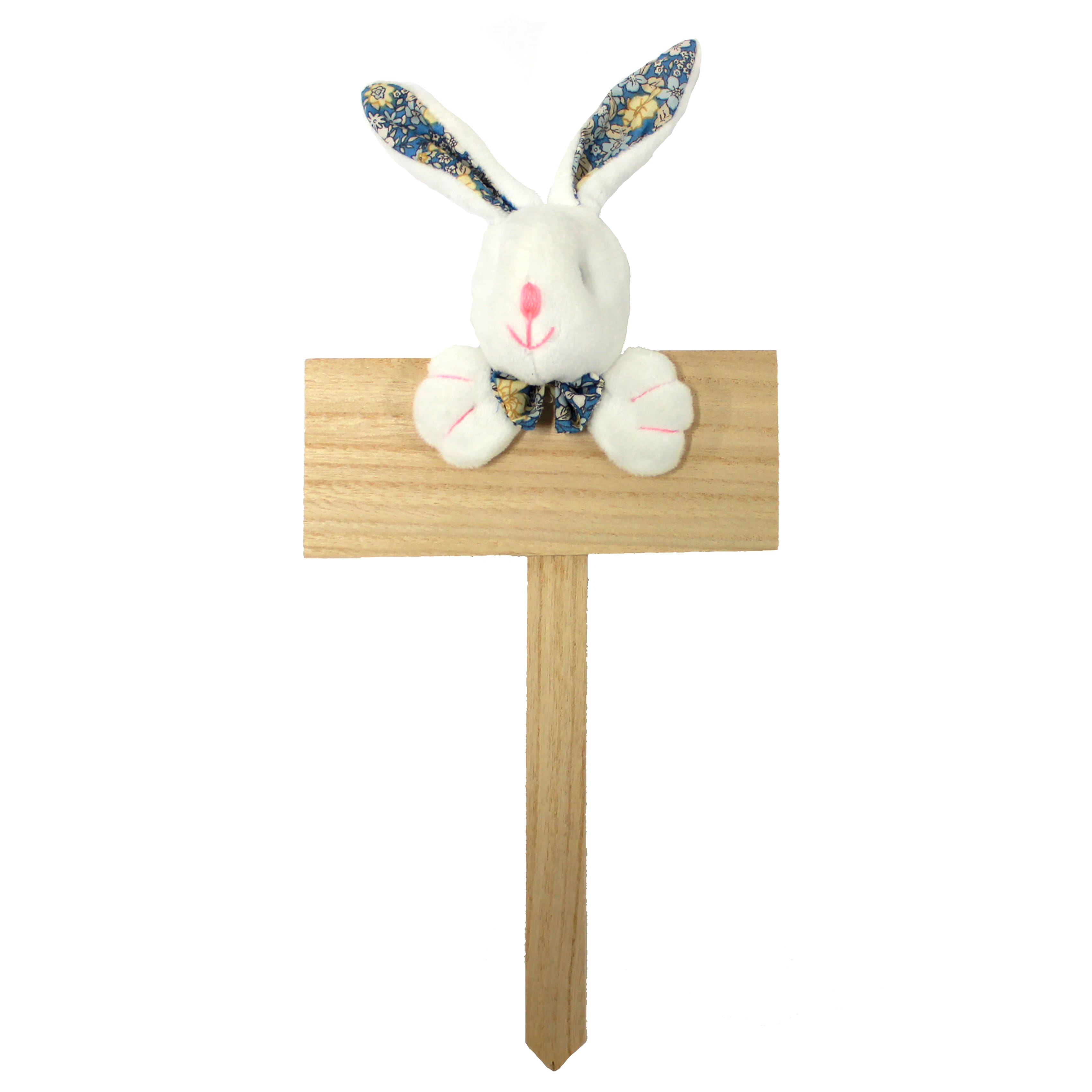 Worth Imports 14" Bunny on Wood Easter Garden Stake, 5ct.