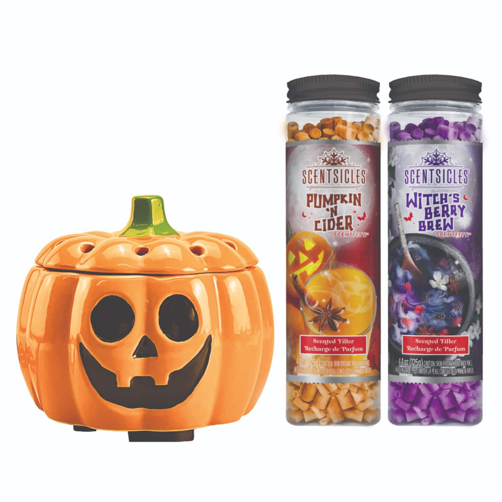 Scentiscles Pumpkin Warmer, Scentfetti Witch's Berry Brew & Pumpkin 'n Cider, 3 pack
