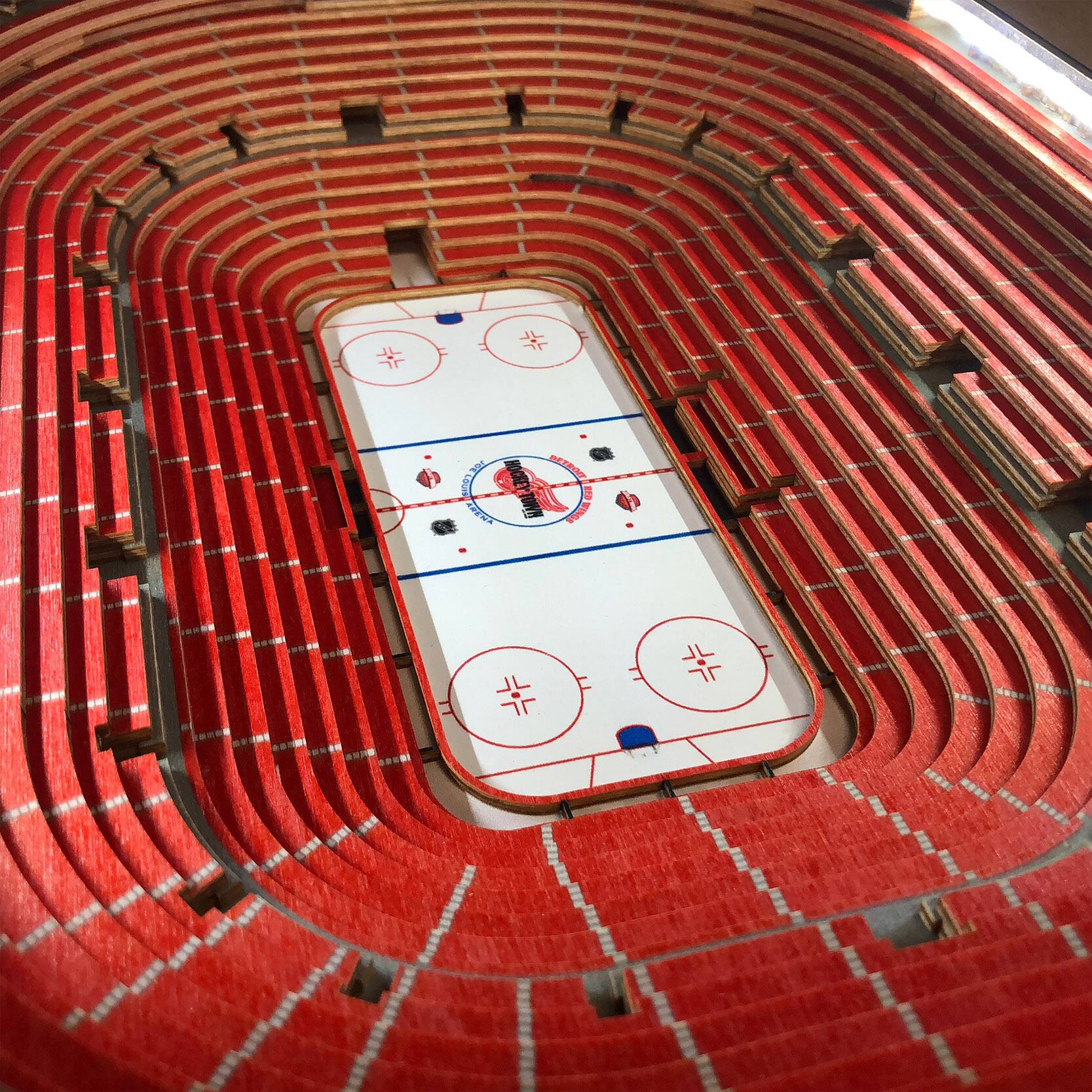 Detroit Red Wings  25-Layer StadiumViews Lighted End Table