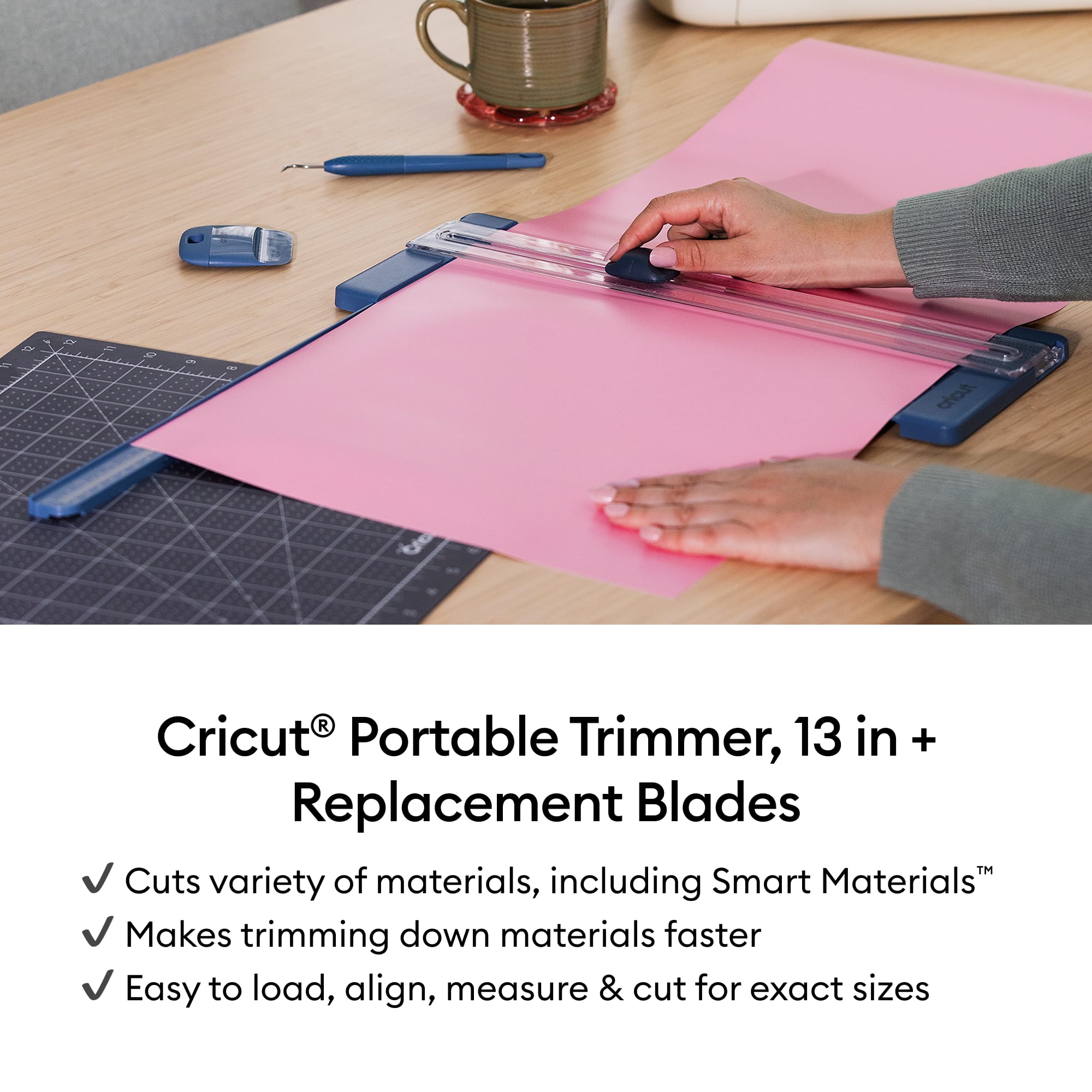 Cricut® 13" Portable Trimmer + Replacement Blades, 2ct.