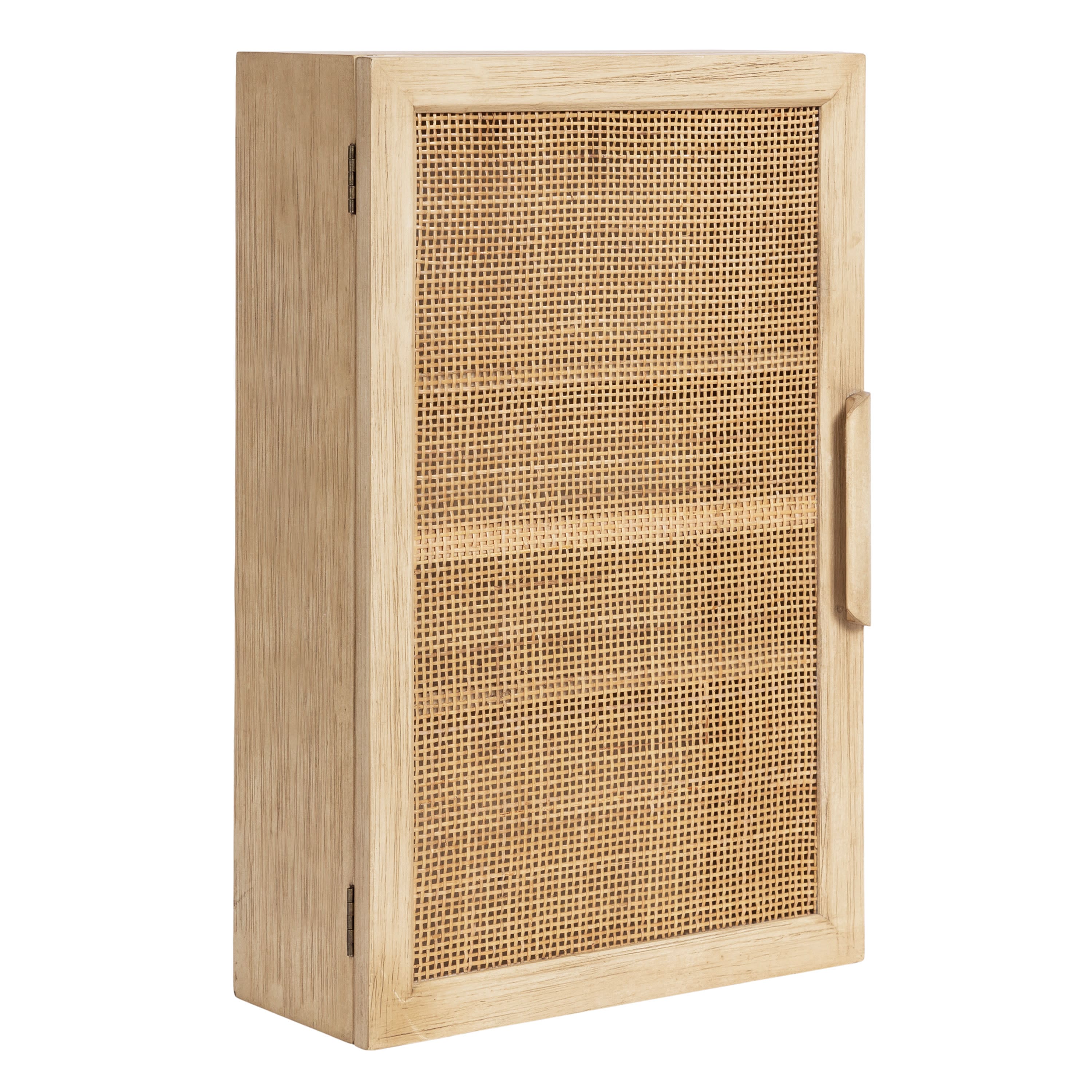 Kate and Laurel Ori Rattan Wall Cabinet