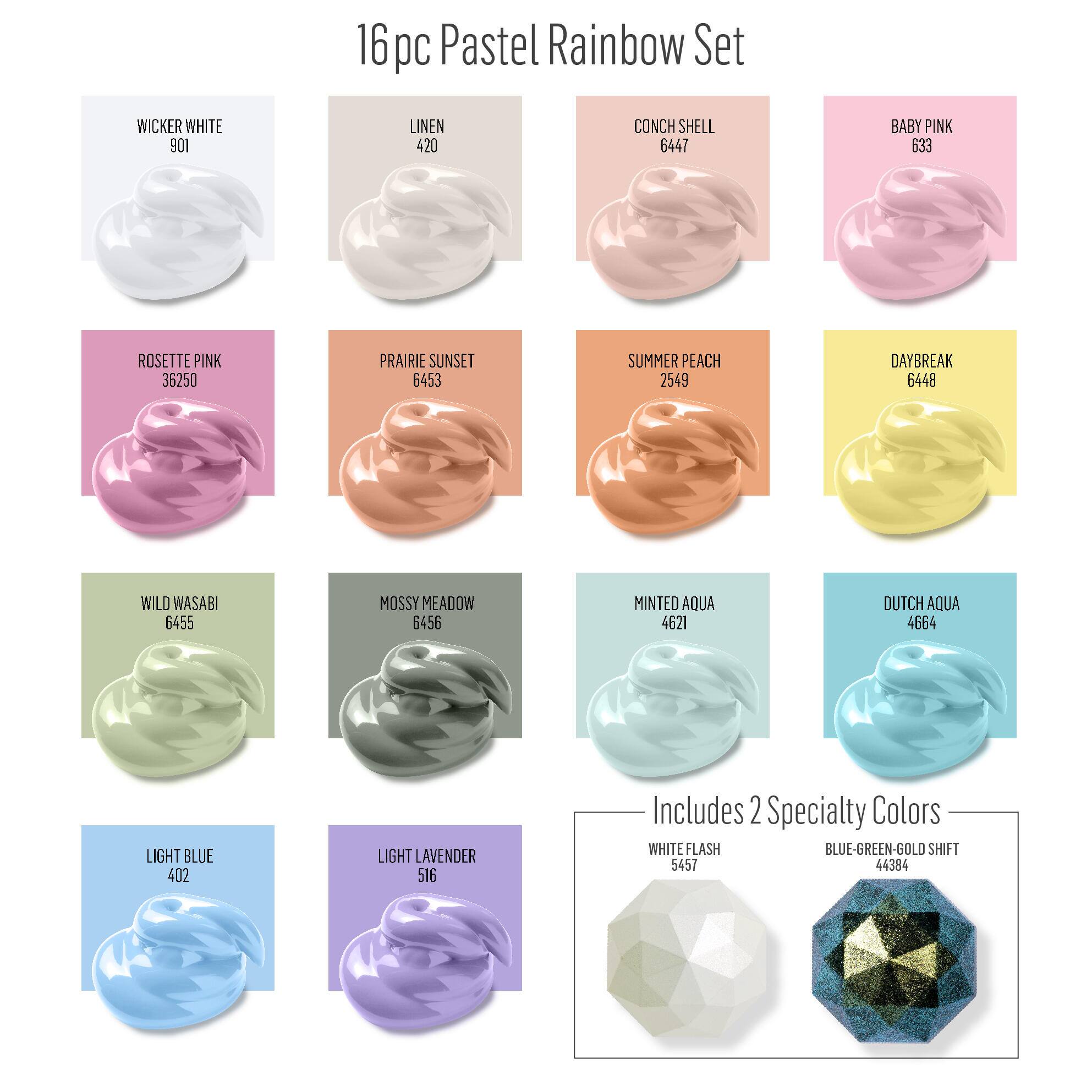 FolkArt® Pastel Rainbow Acrylic Value Paint Set