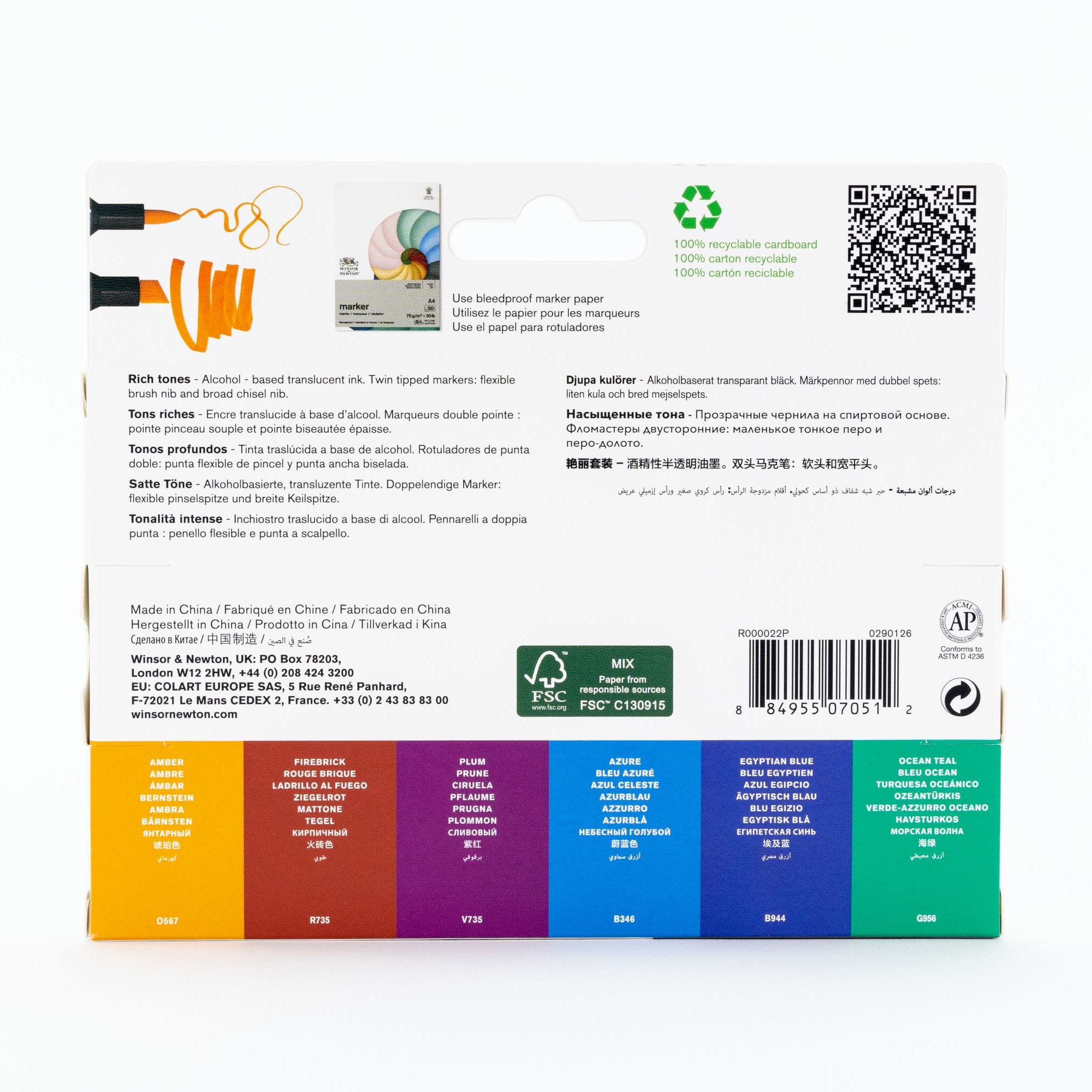 Winsor & Newton® ProMarker Brush™ Rich Tones Marker Set