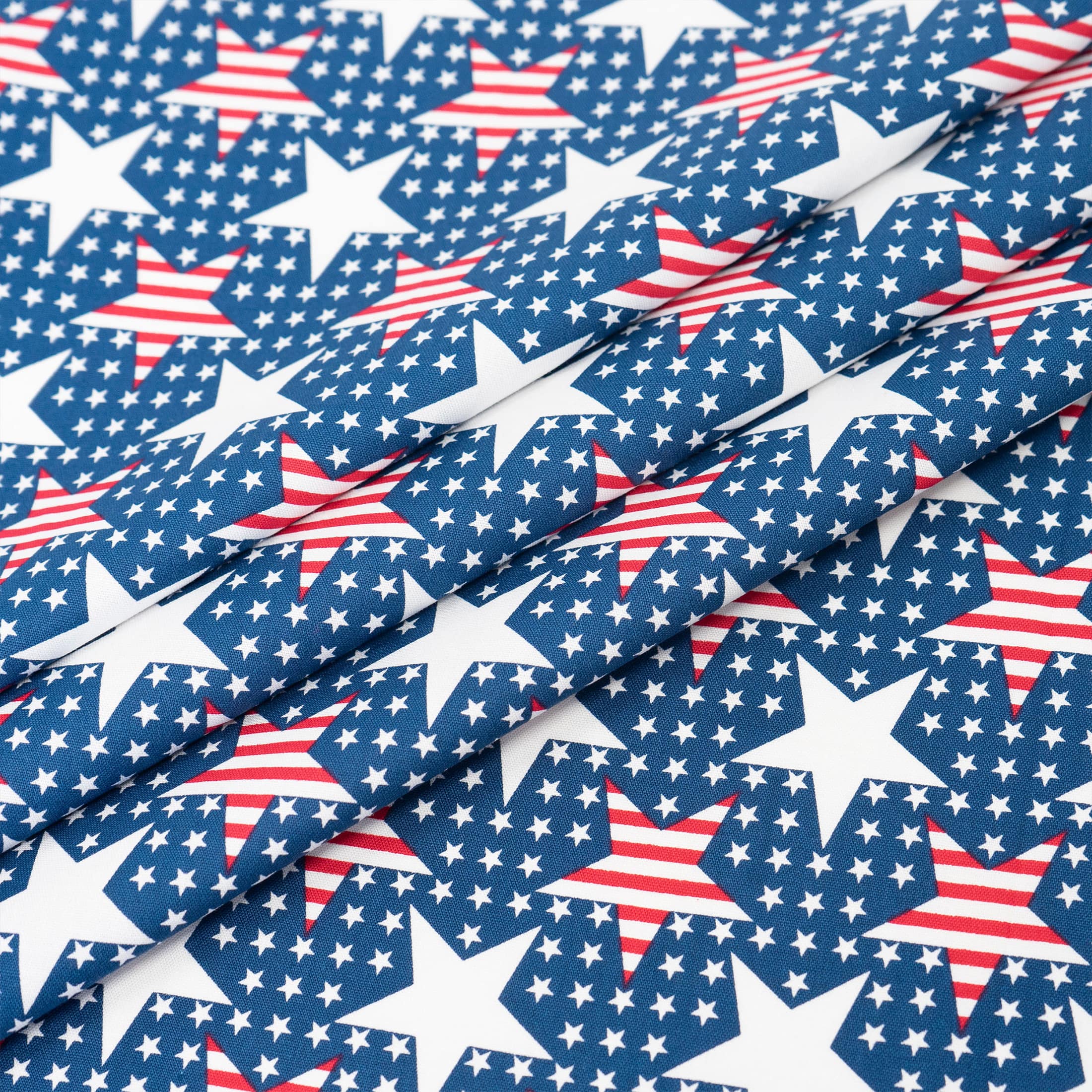 SINGER Stripes in Stars on Dots Print Cotton Fabric