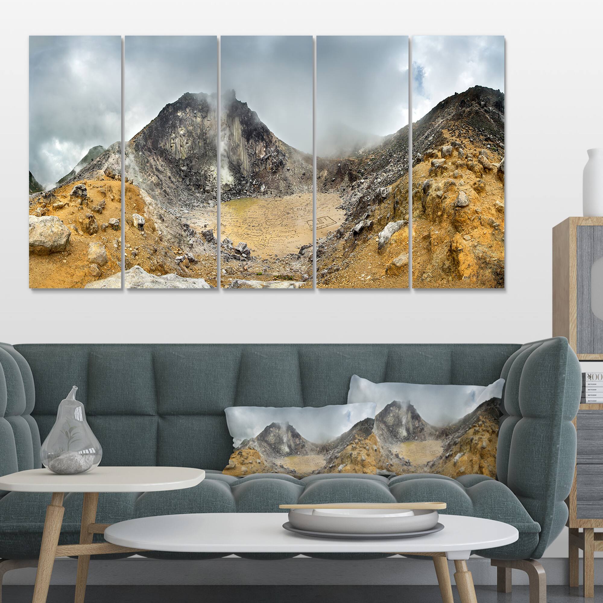 Designart - Volcano Panorama with Dramatic Sky
