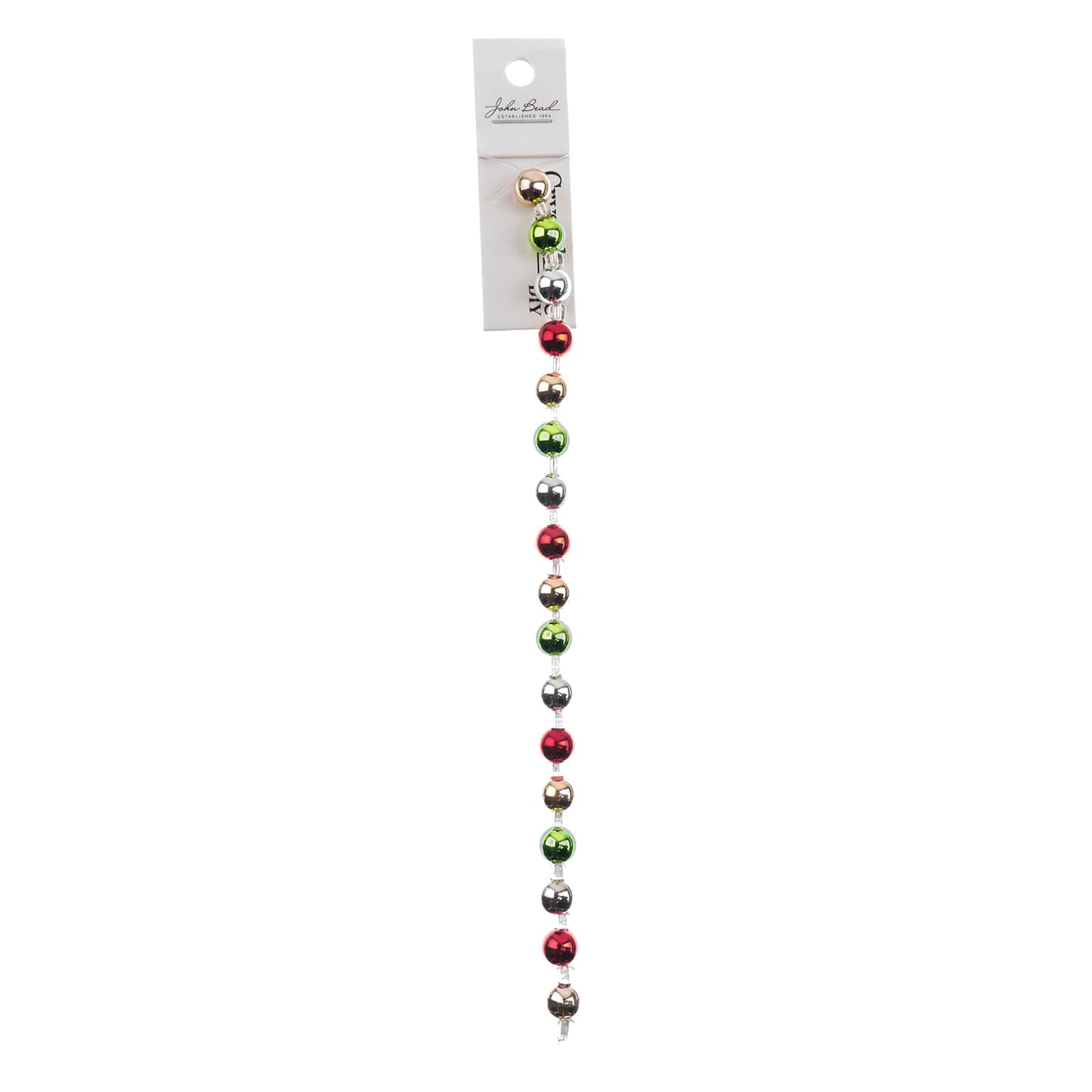Crystal Lane DIY Holiday Christmas 7" Designer Acrylic Baubles Bead Strand