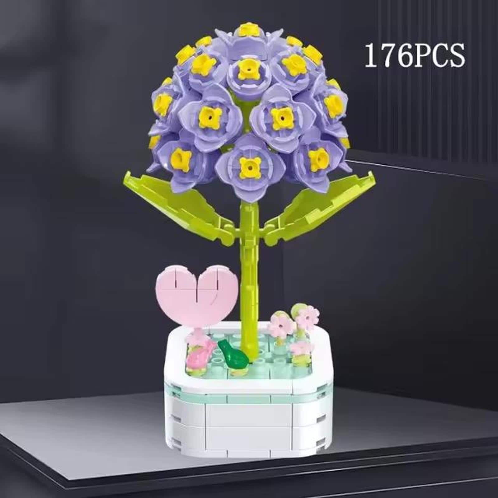 Hyacinth Potted Flower Building Bricks Set