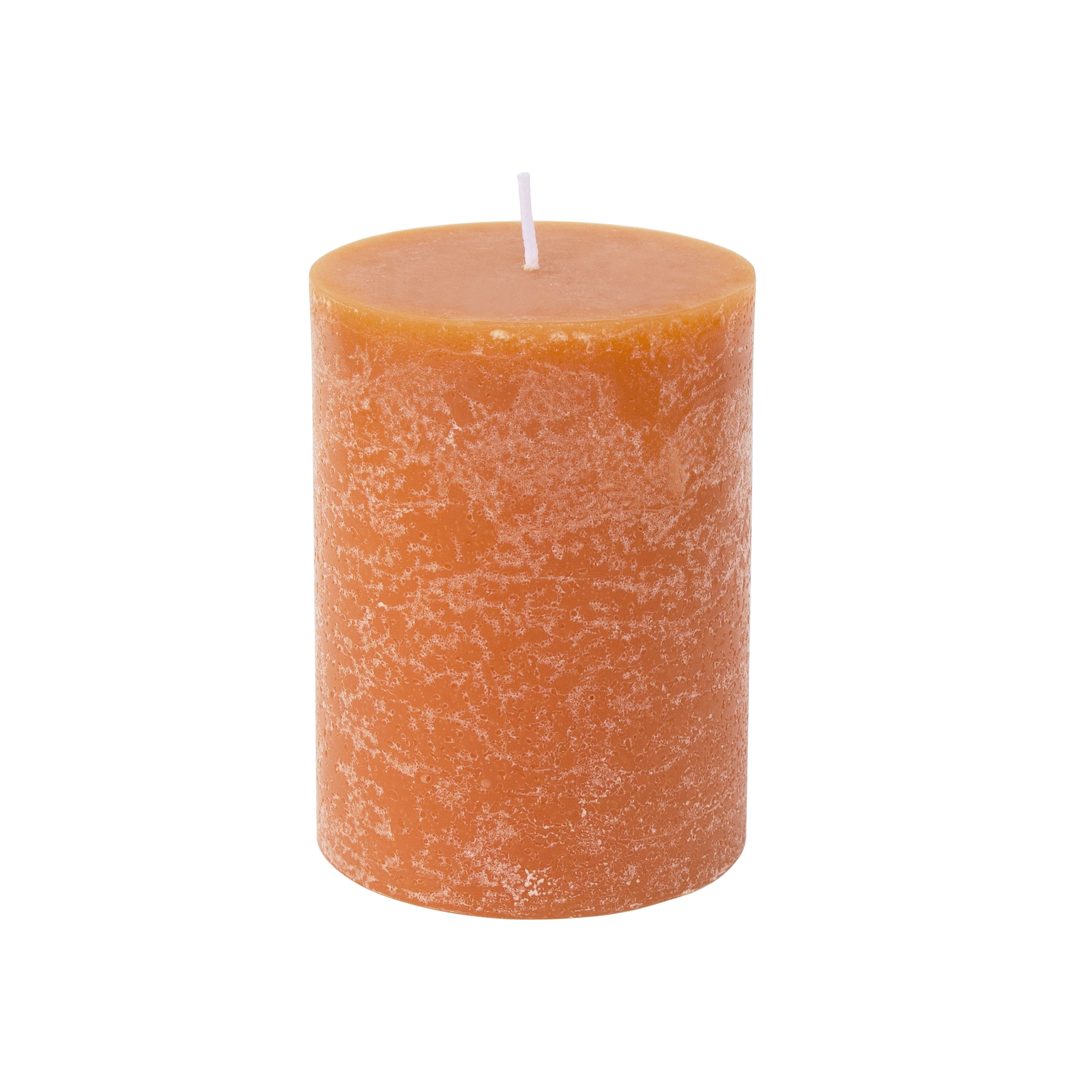 Orange Mottled Pillar Candle by Ashland