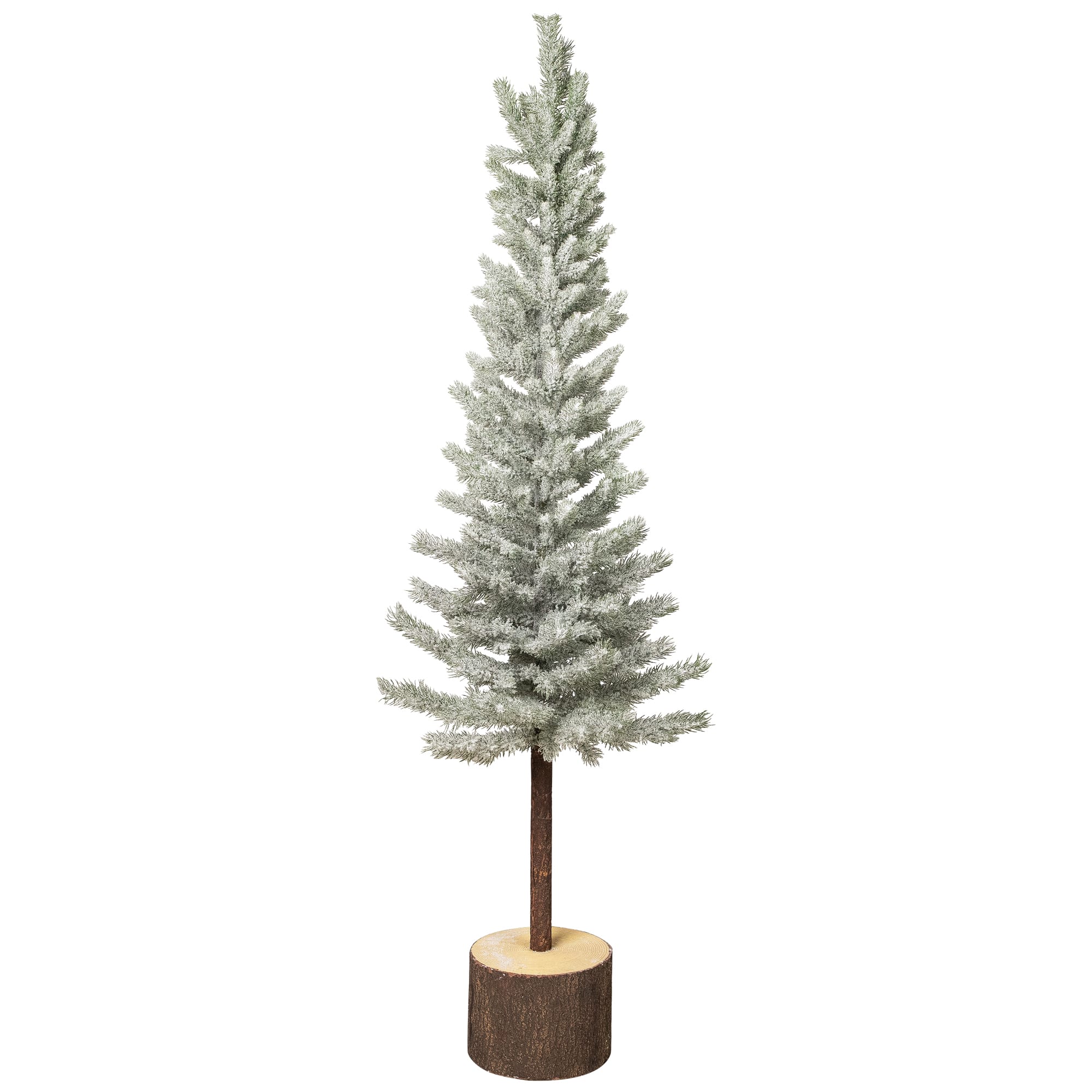 Northlight 4.5ft. Unlit Slim Flocked Norfolk Pine Artificial Christmas Tree