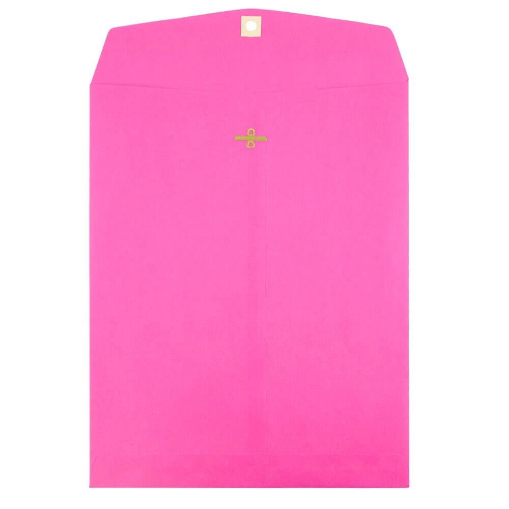 JAM Paper 10" x 13" Ultra Fuchsia Hot Pink Clasp Closure Catalog Envelopes, 100ct.