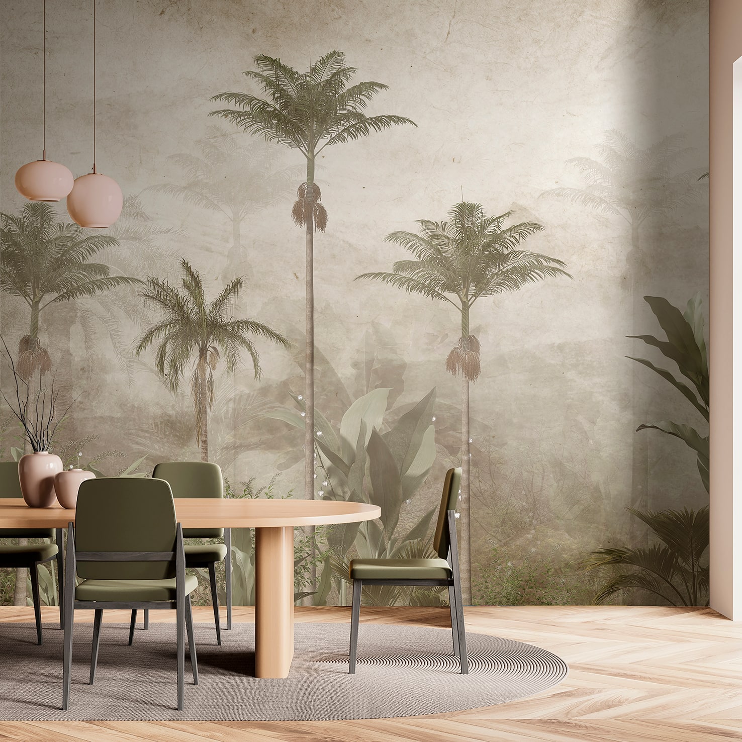 Designs Direct Vintage Misty Forest Jungle Wall Mural
