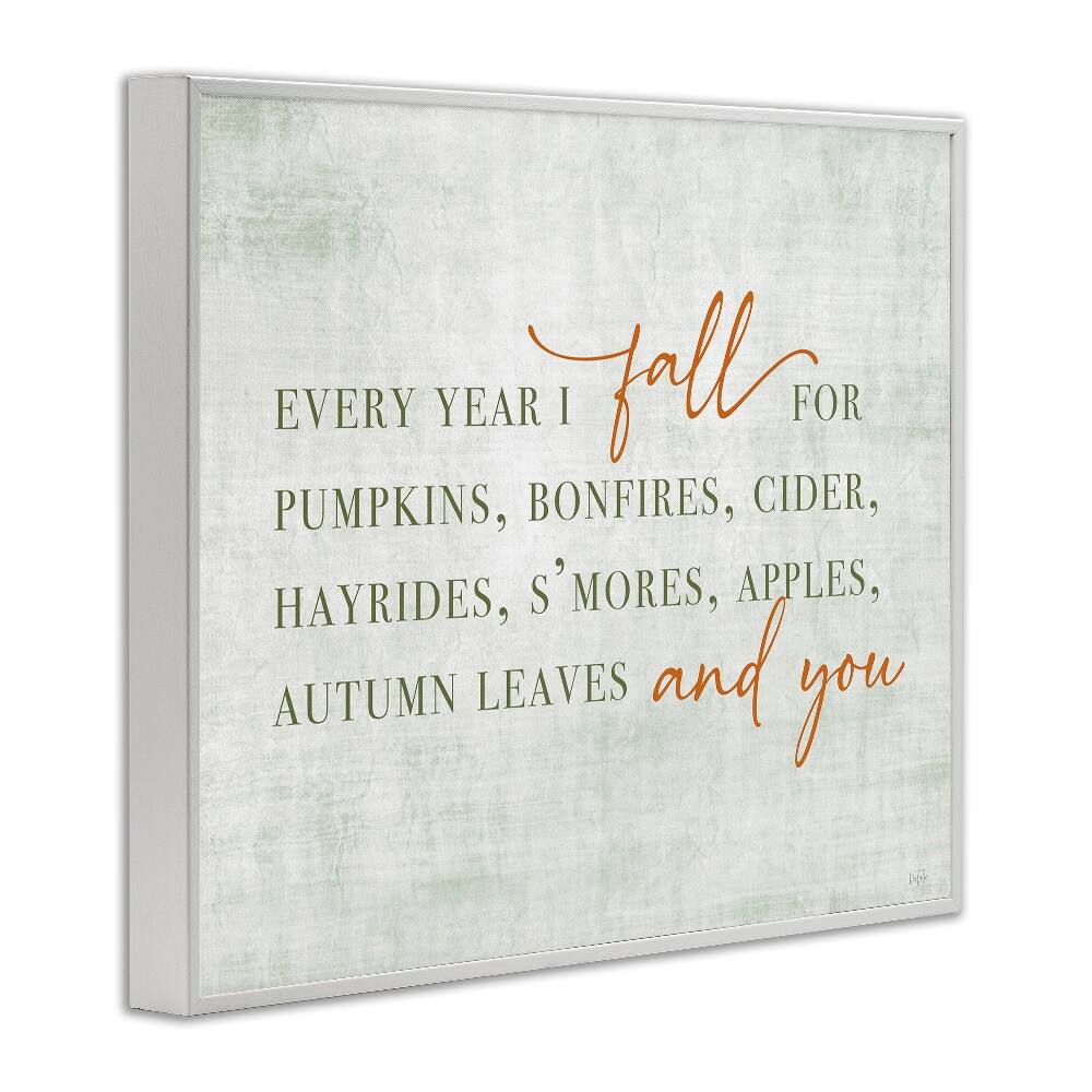 Stupell Industries Every Year Fall Phrase Framed Giclee Art