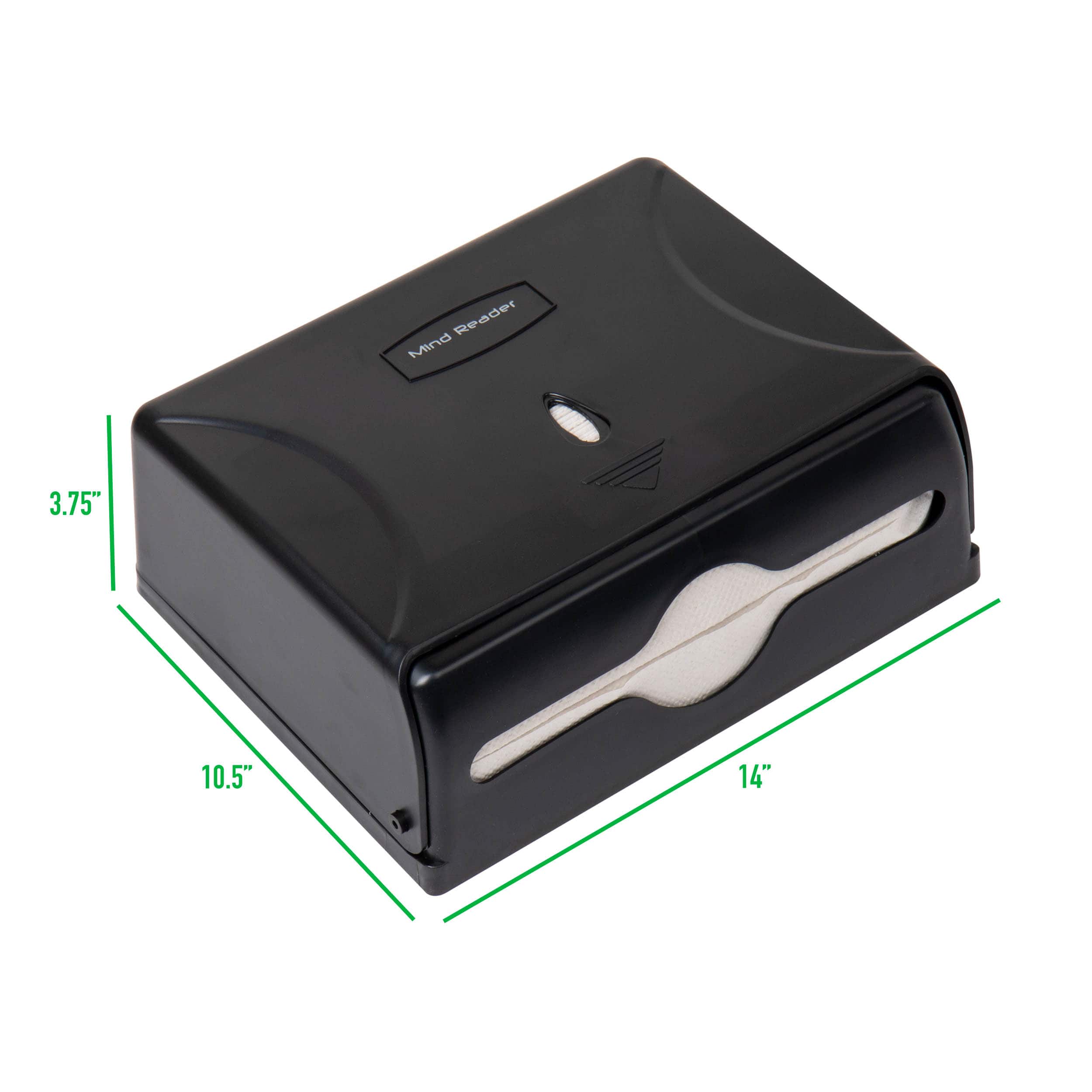 Mind Reader Black Multi-Fold Paper Towel Dispenser