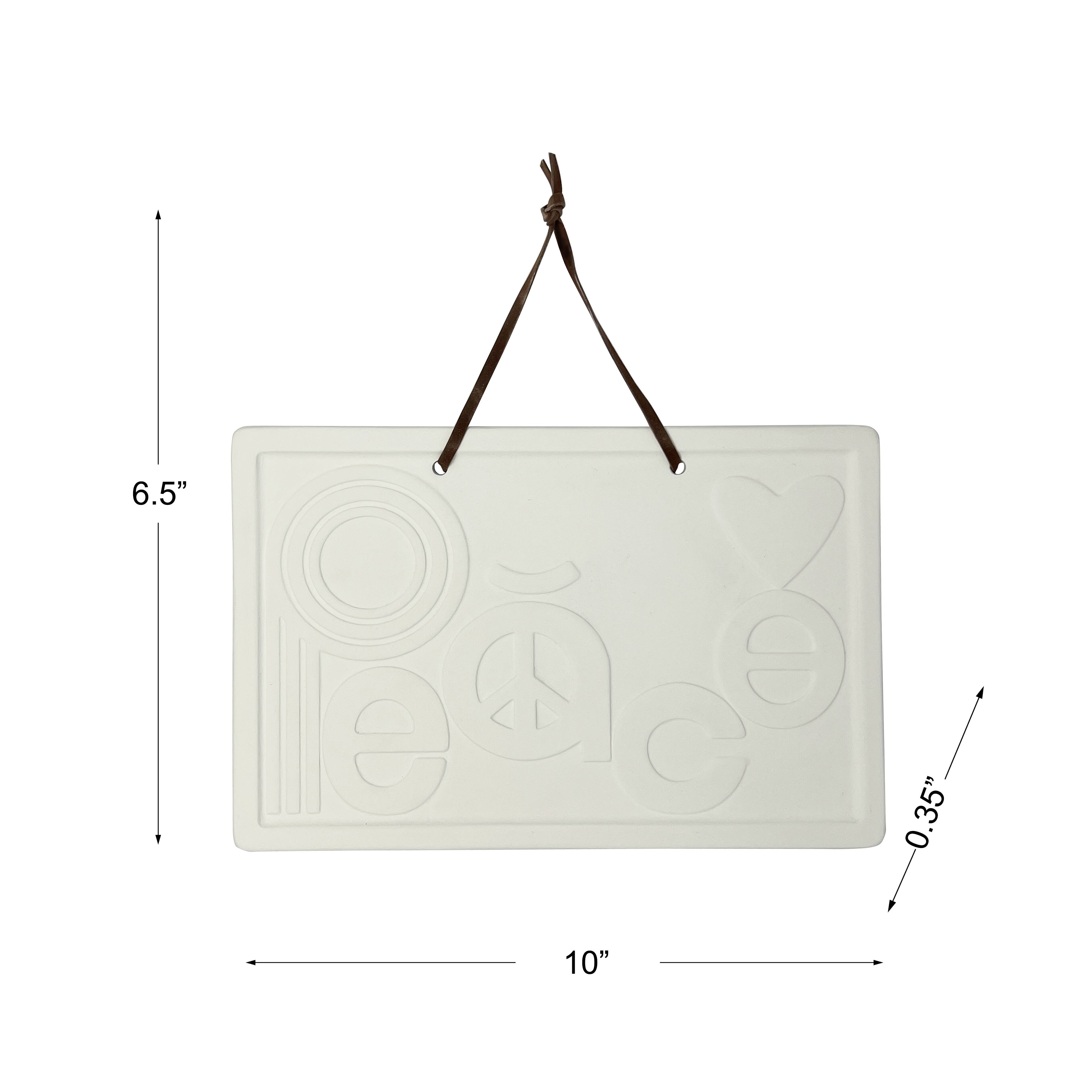 Jonathan Adler x Michaels 10" x 6.5" Peace DIY Ceramic Plaque