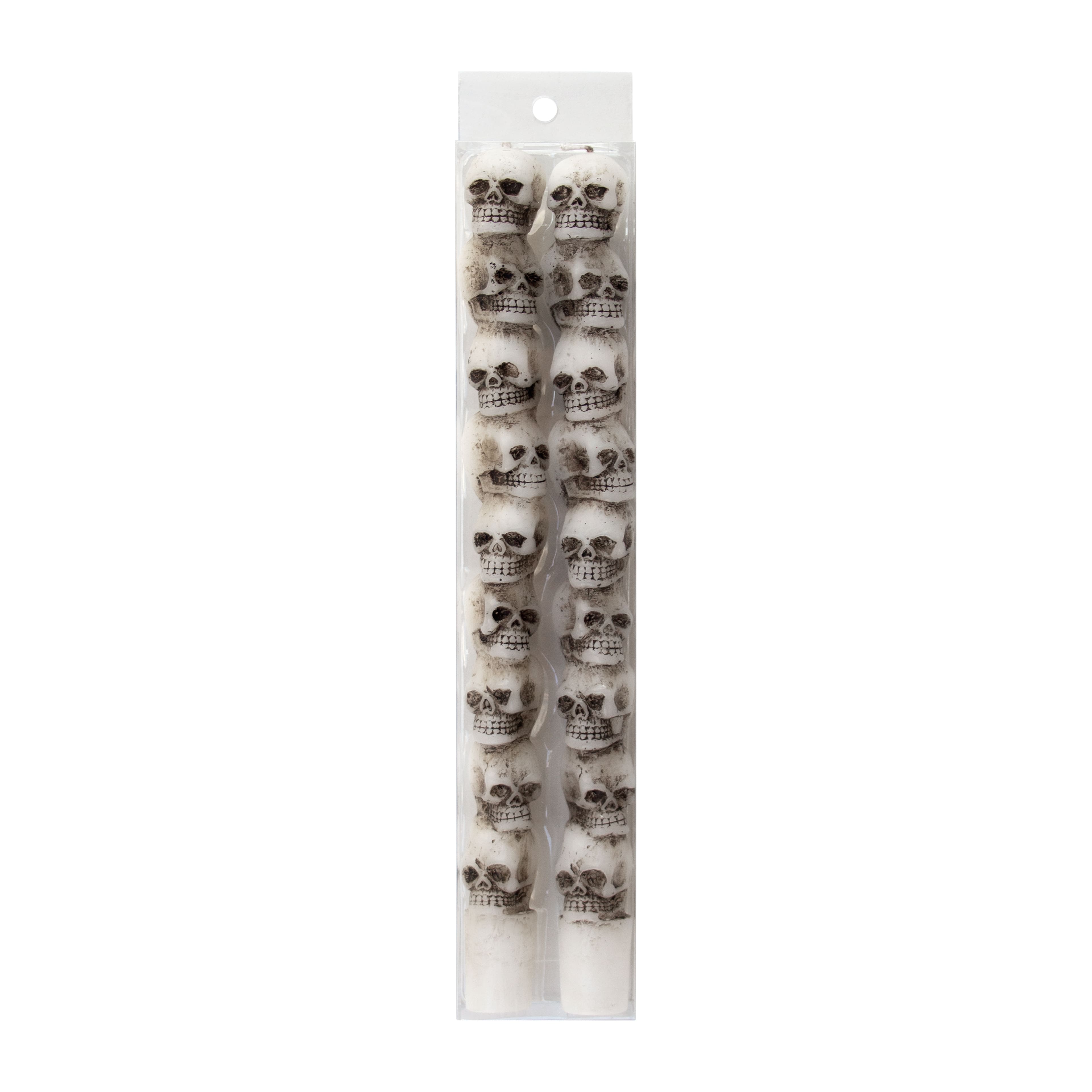 10" Stacked Skull Unscented Taper Candles, 2ct. by Ashland®