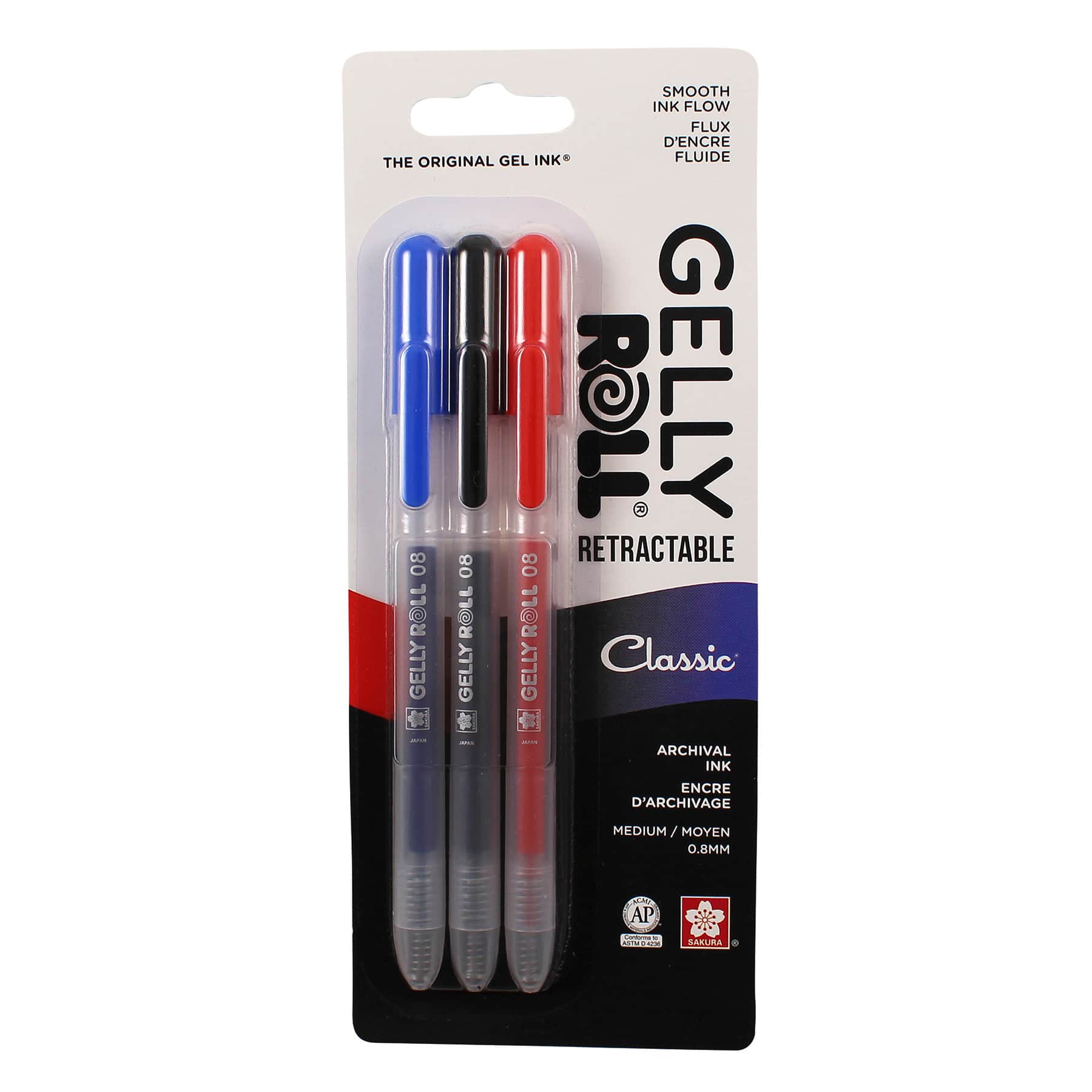 Sakura® Gelly Roll® 0.8mm Medium Point Retractable Classic Gel Pen Set
