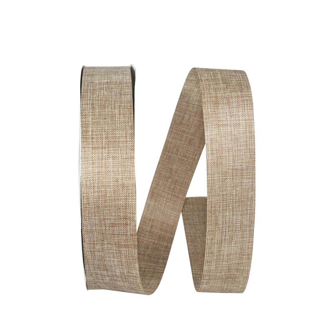 Reliant 1.375" x 100yd. Natural Allure Linen Ribbon