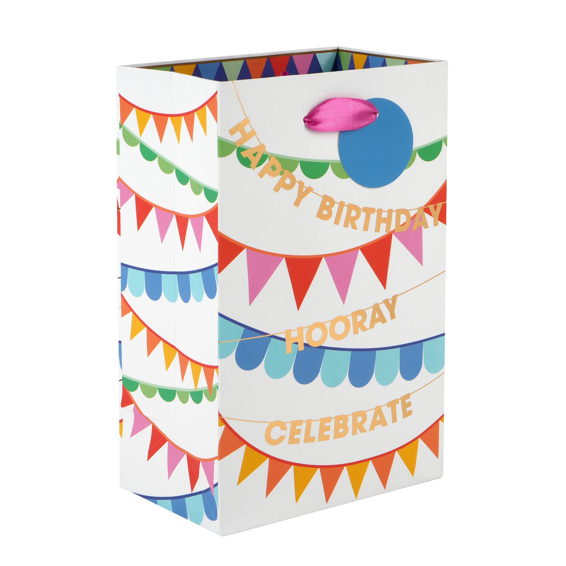 8.5" Happy Birthday Banner Boutique Gift Bag by Celebrate It™