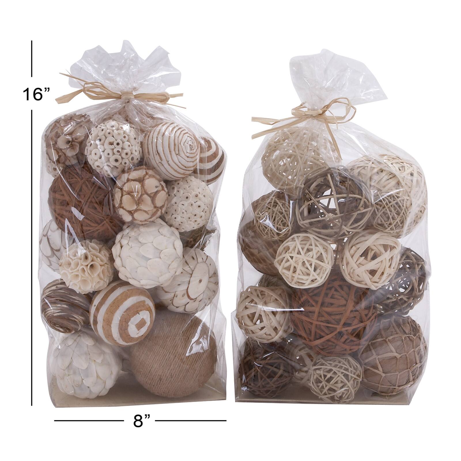 Mixed Natural Dried Floral Orb Vase Filler, 2ct.