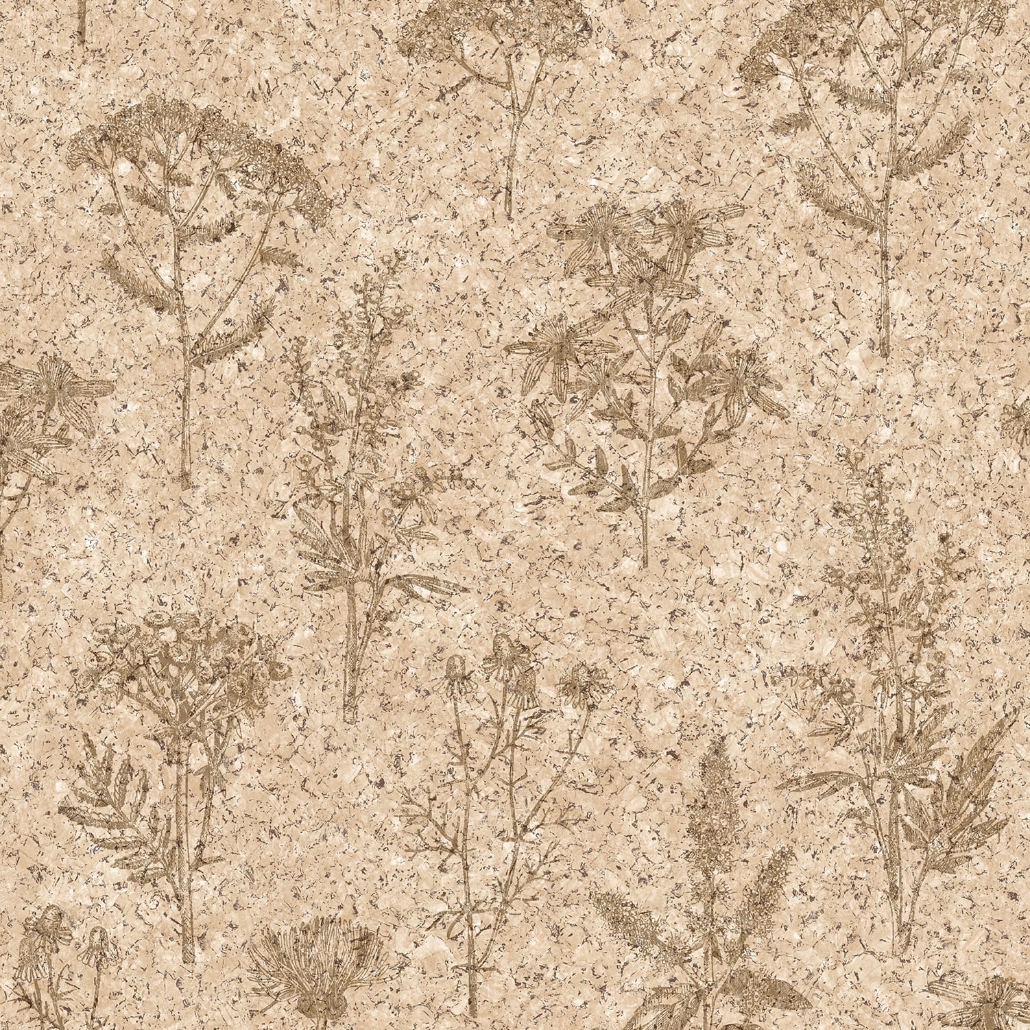 Designs Direct Herbarium Hues Herbs and Grass Texture Wallpaper