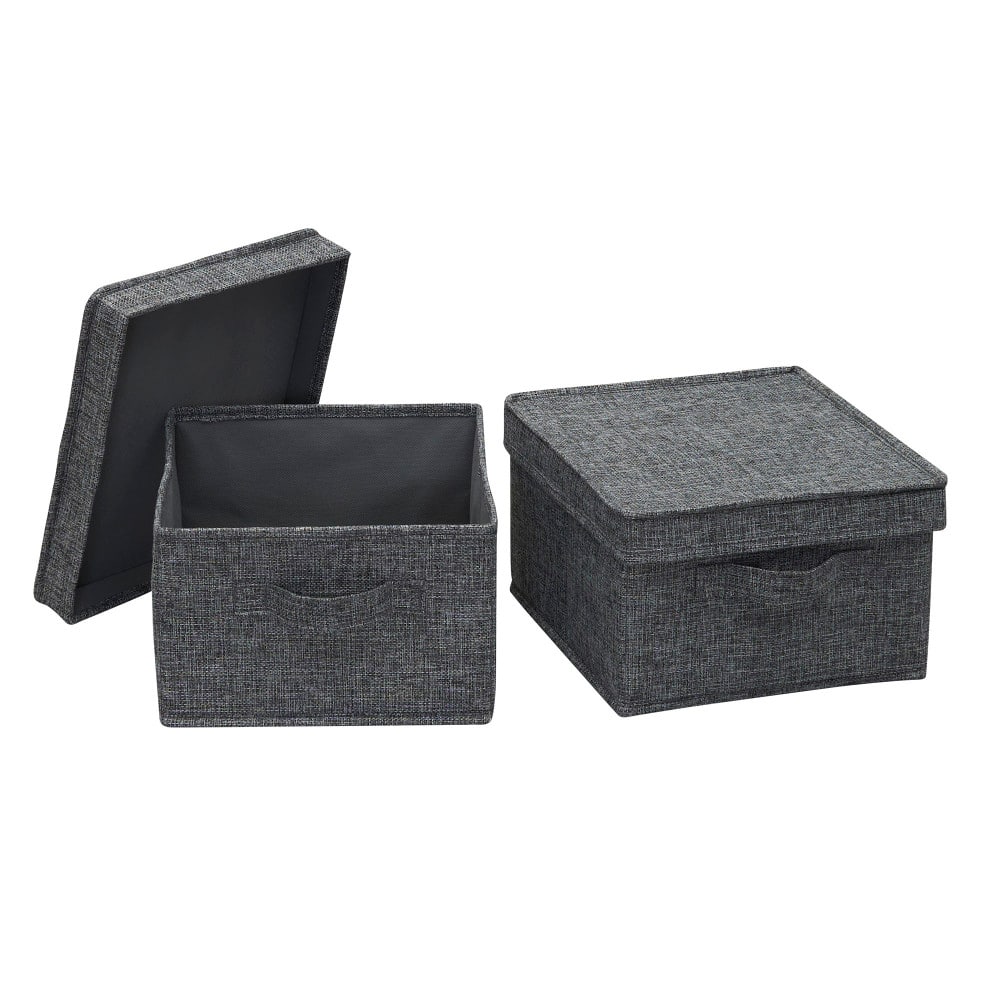 Household Essentials Fabric Storage Bin with Lid, 2ct.