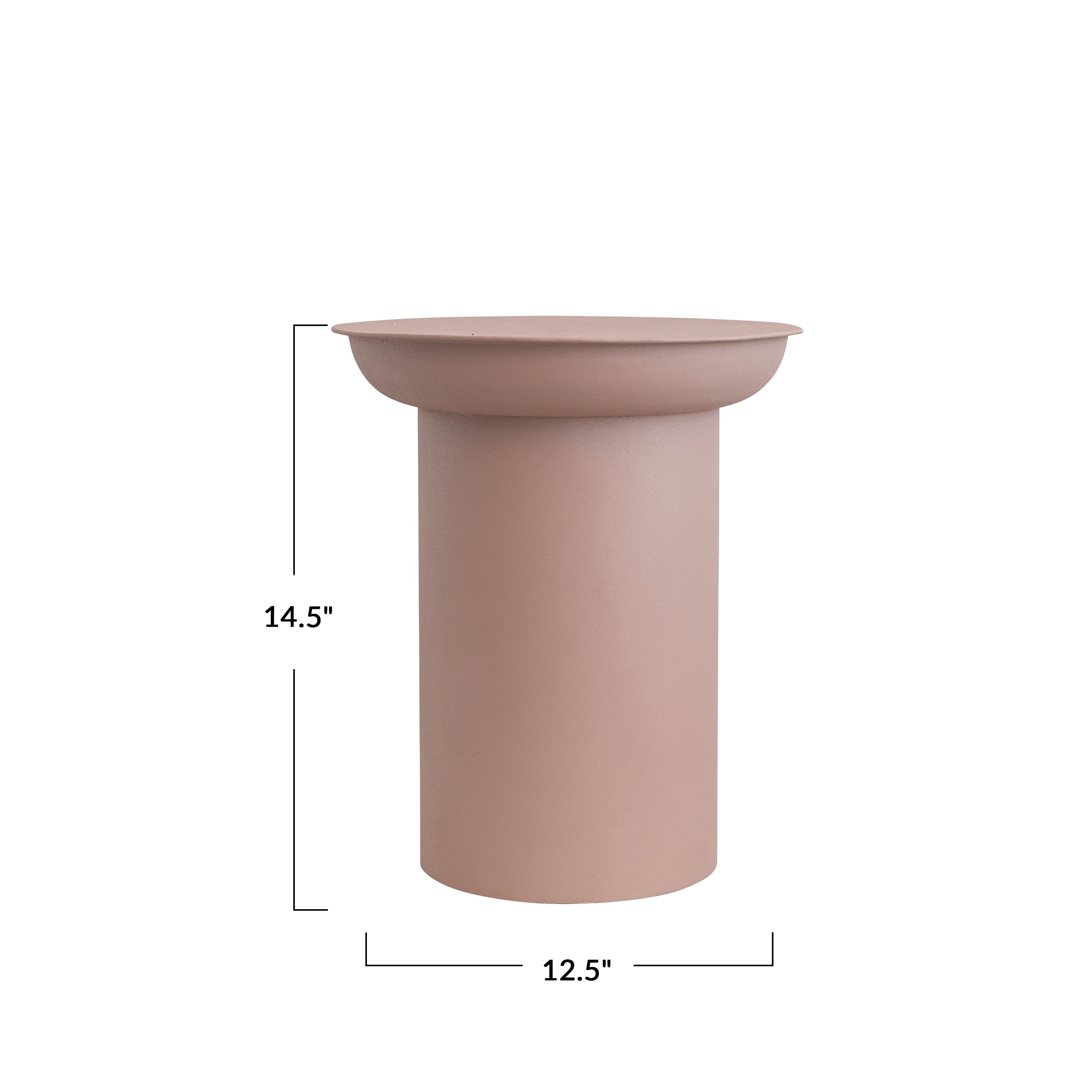 Hello Honey® 19" Modern Textured Metal Side Table