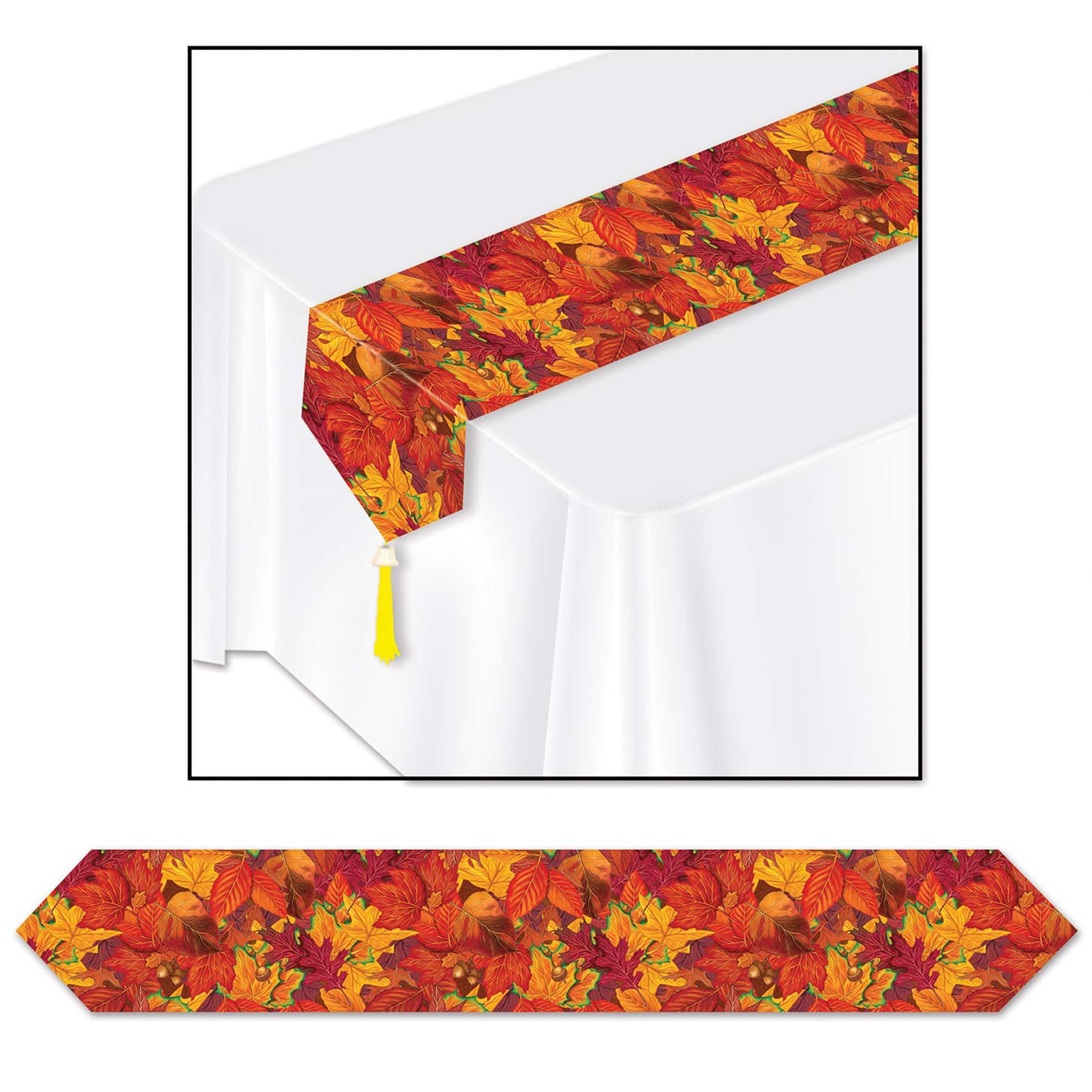 Besitle 11" x 6ft. Printed Fall Leaf Table Runner, 2ct.