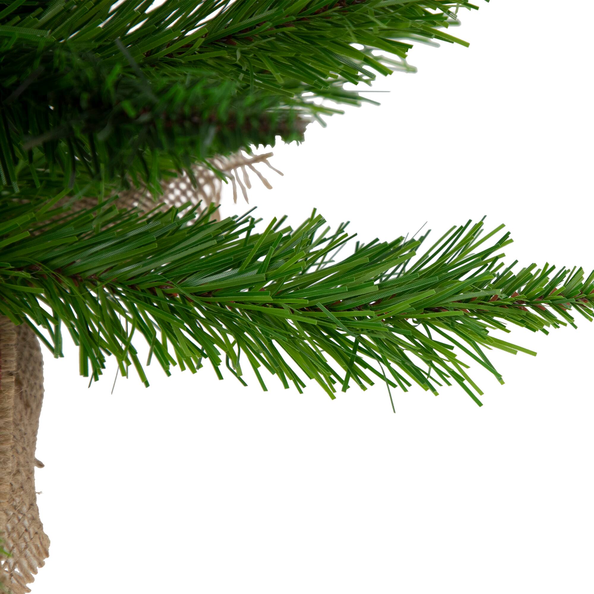 18" Unlit Mini Balsam Pine Medium Artificial Christmas Tree in Burlap Base