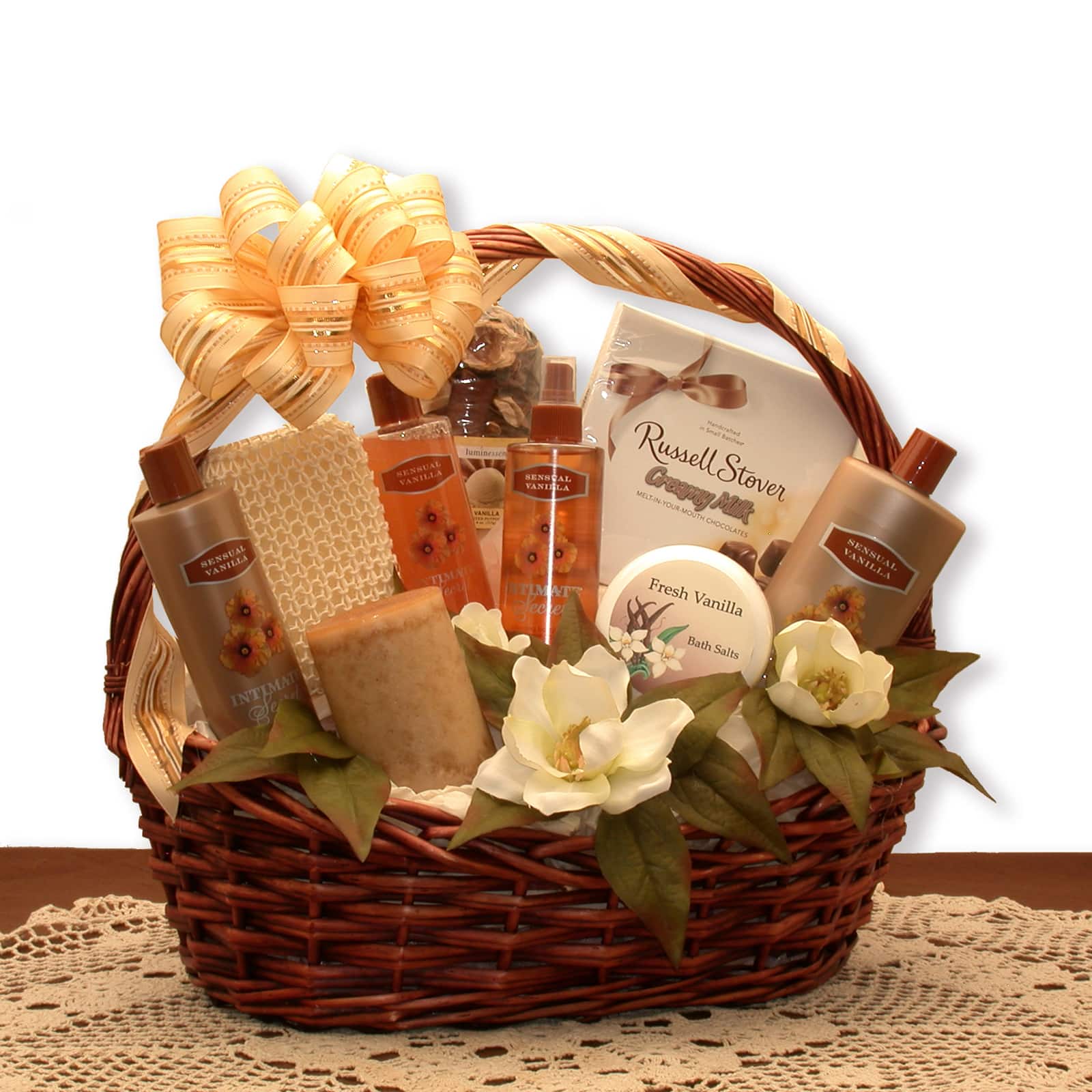 Vanilla Luxuries Bath & Body Basket