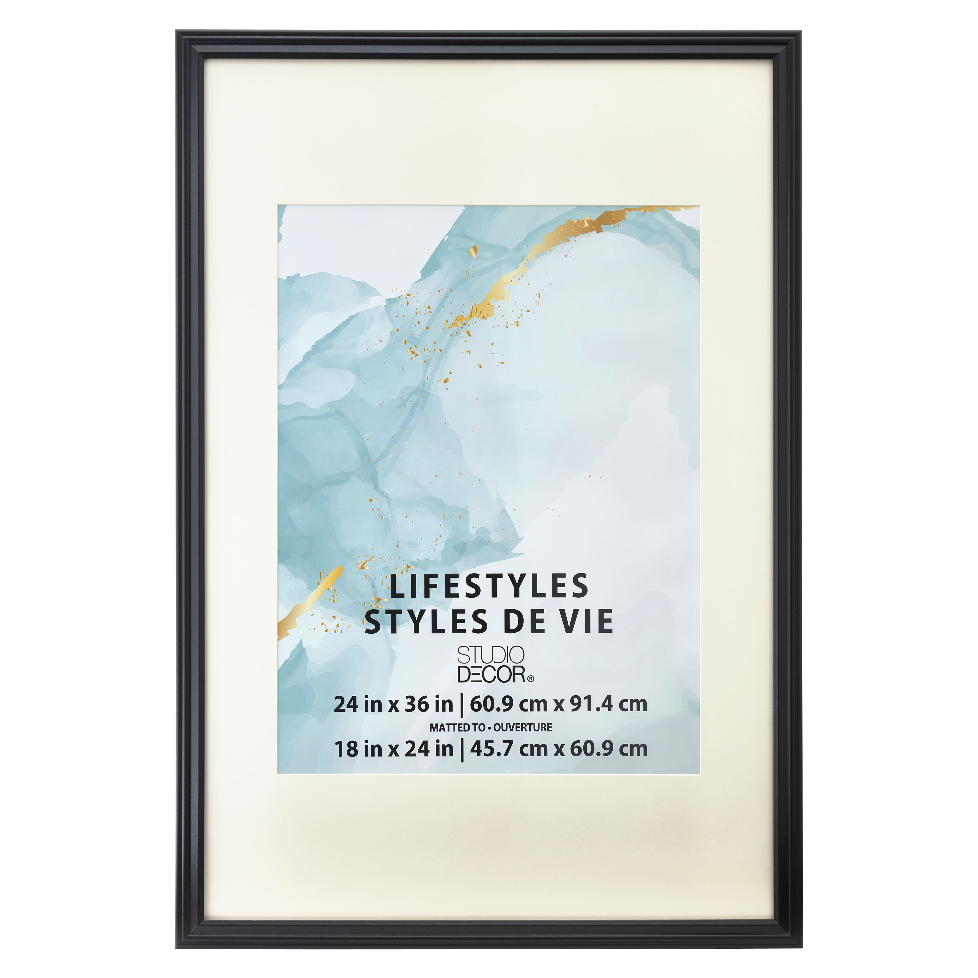 Lifestyles™ Black Large Frame with Mat by Studio Décor®