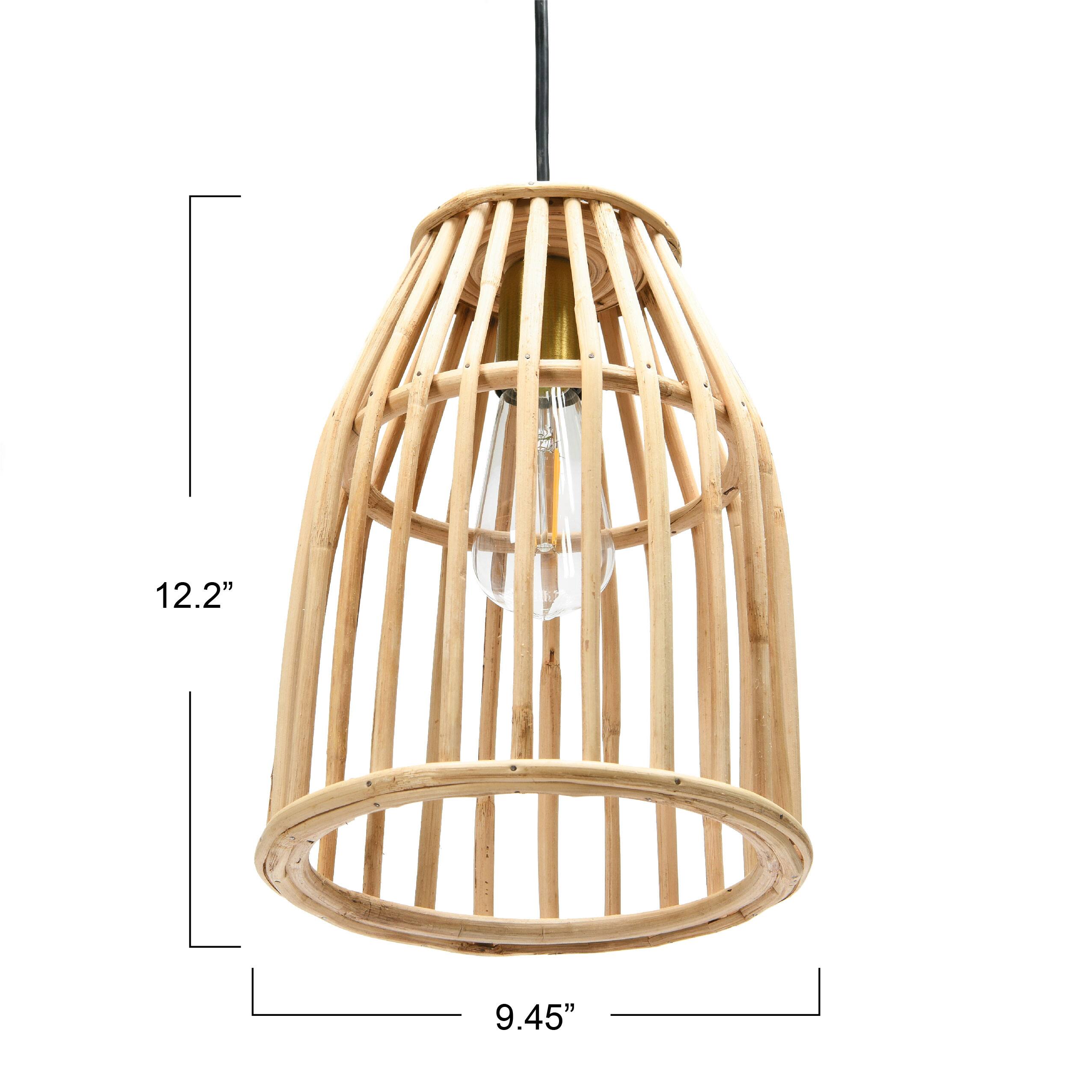 Hello Honey® Woven Bamboo Ceiling Light