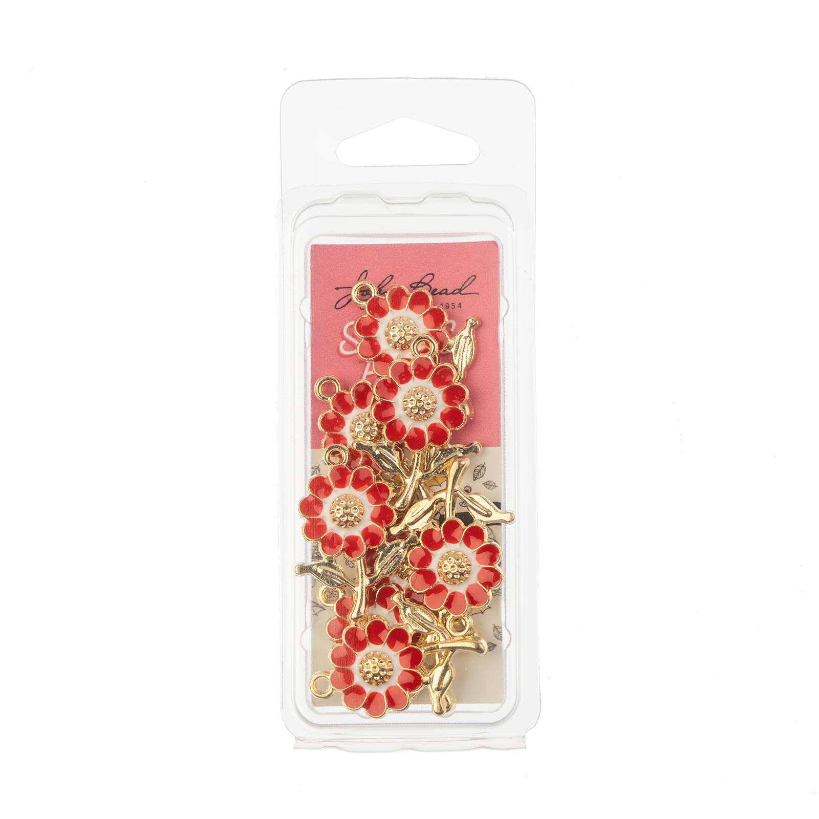 John Bead Sweet & Petite Daisy Flower Charms, 8ct.