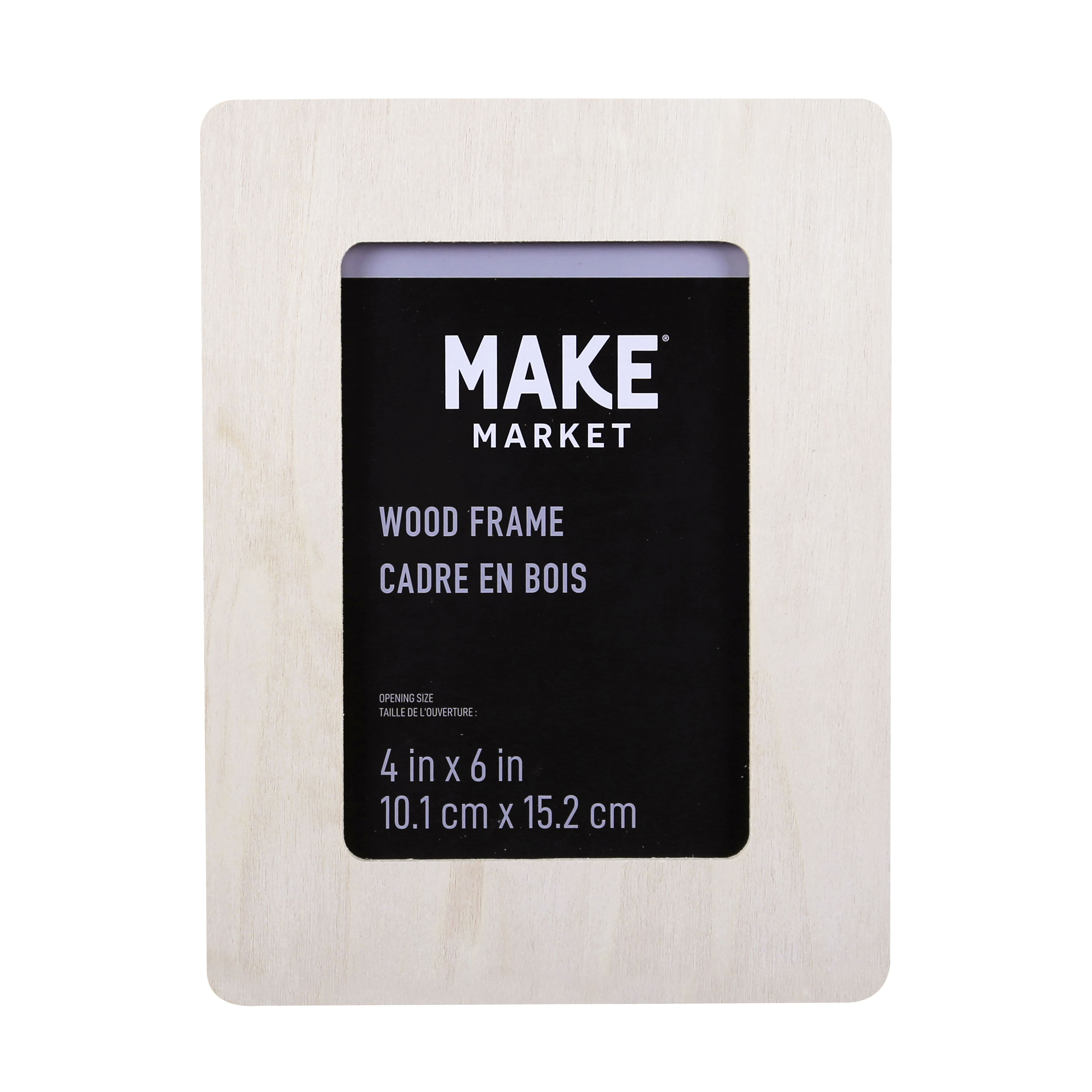 24 Pack: 4" x 6" Ready-to-Finish Wood Frame by Make Market®