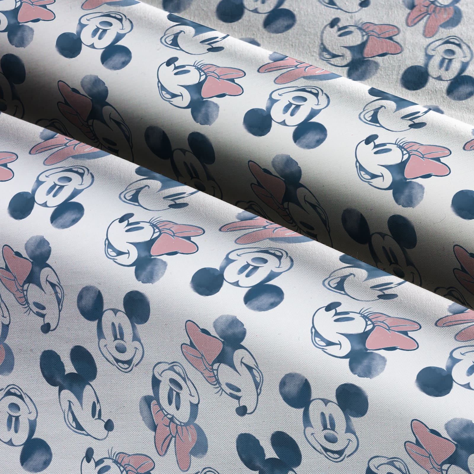 Disney® Mickey & Minnie Starry Night Nursery Cotton Fabric