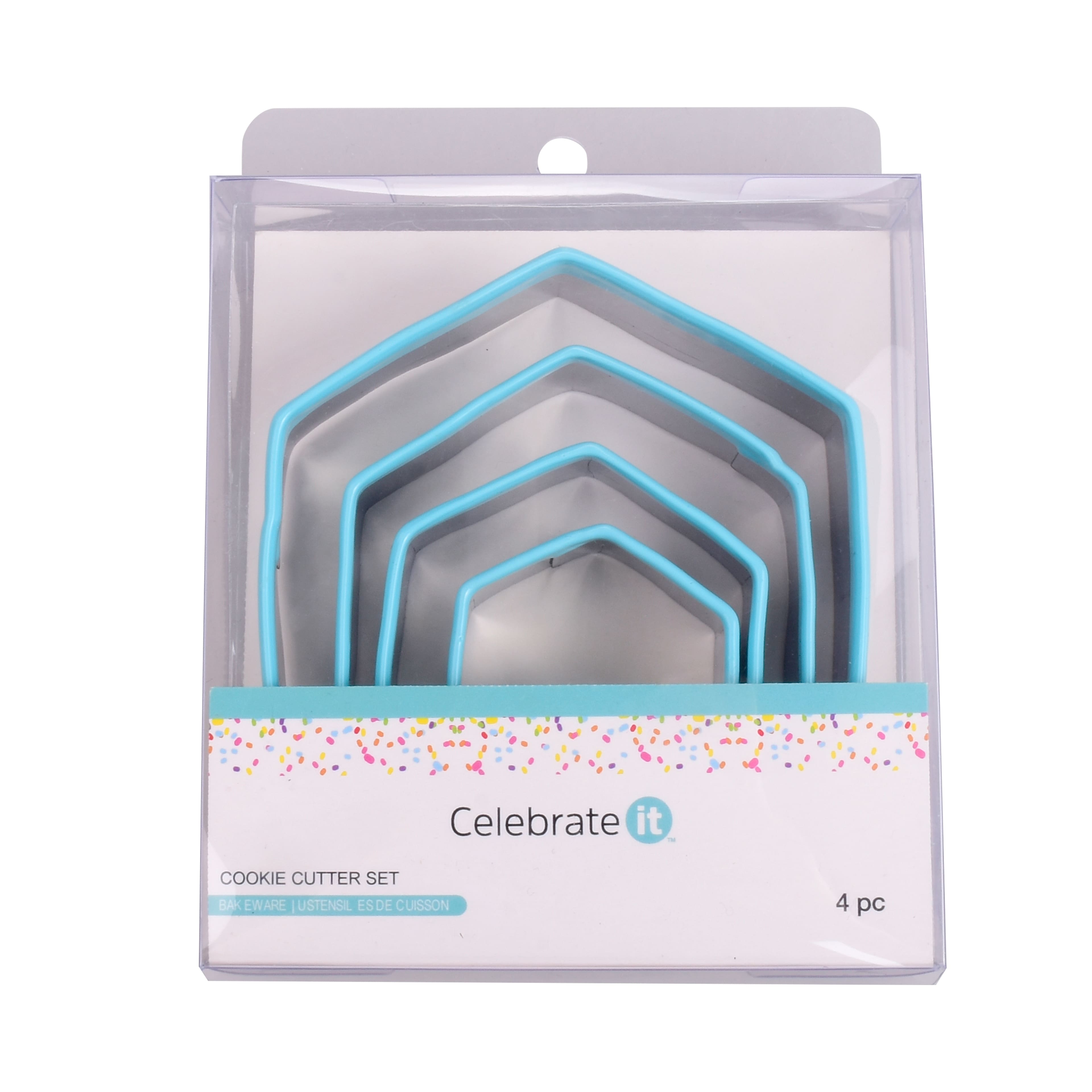 Hexagon Stainless Steel Nested Cookie Cutter Set by Celebrate It®