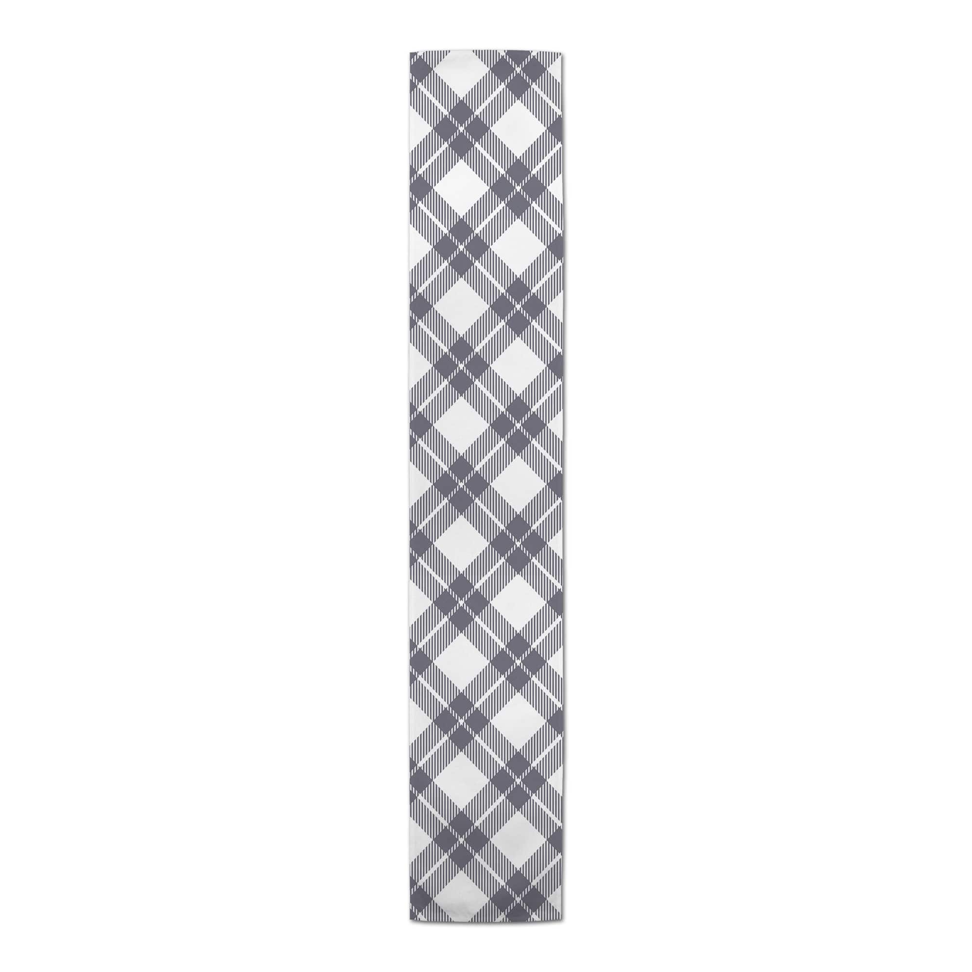 Diagonal Plaid Indoor/Outdoor Table Runner