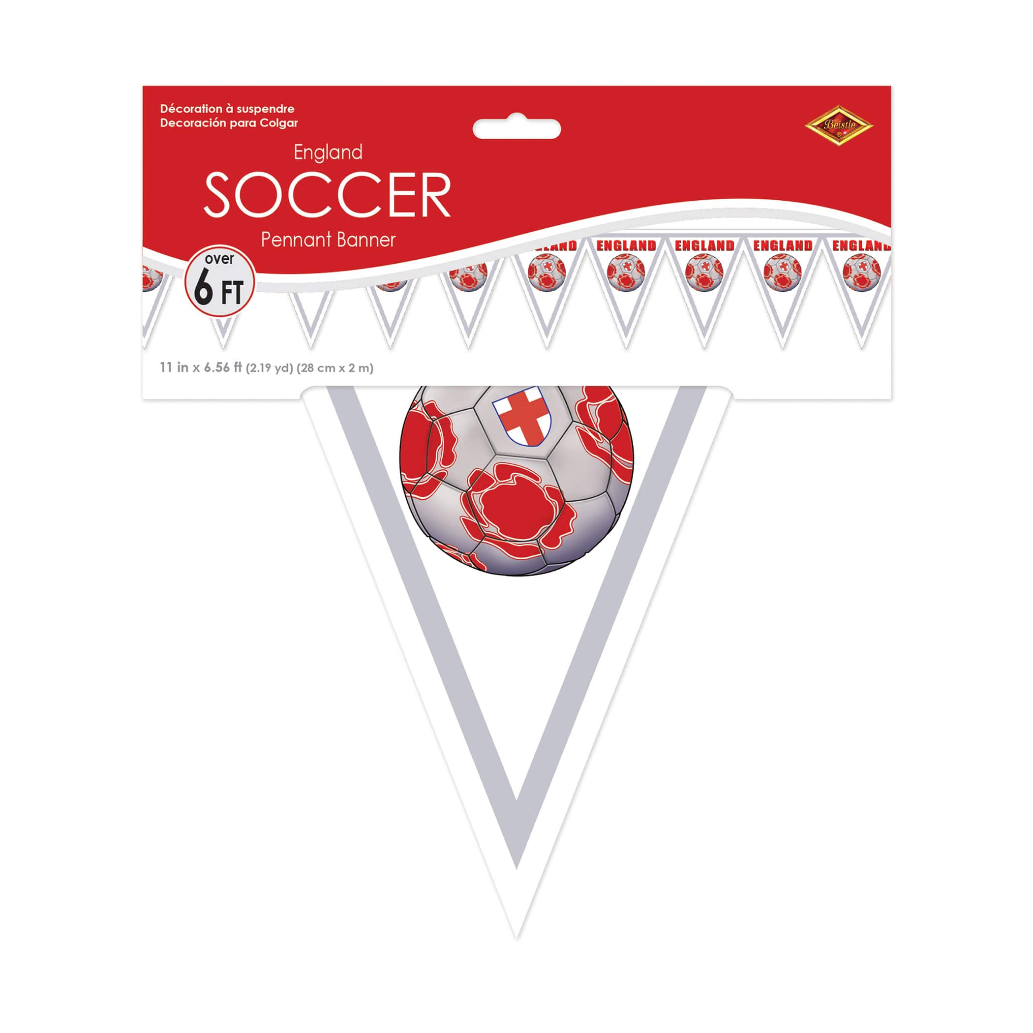 11" x 6.5ft. England Soccer Pennant Banner
