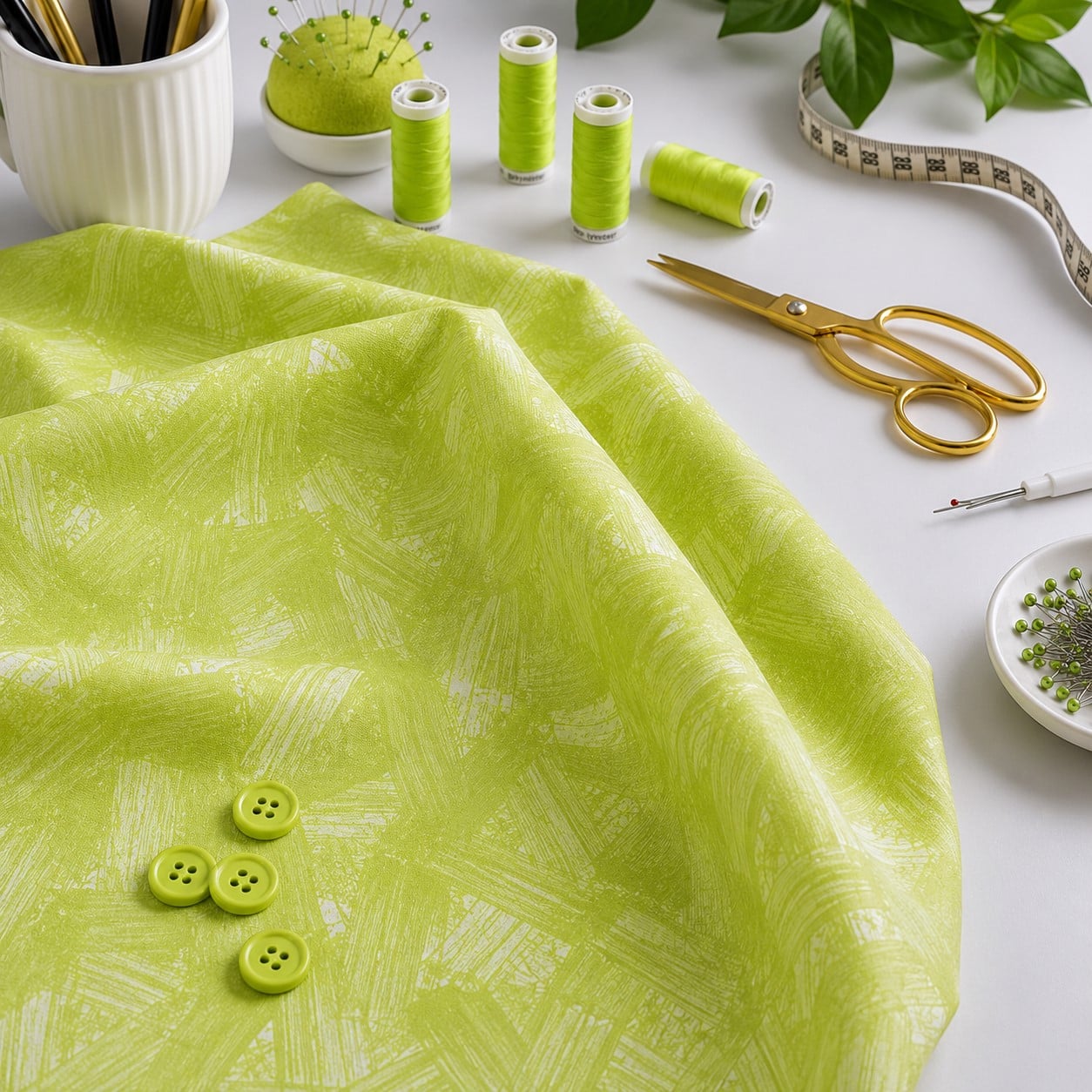 Ink Roller Print Craft Cotton Fabric