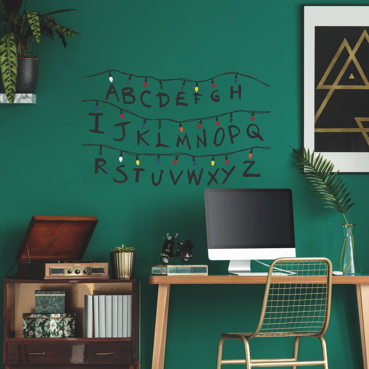 RoomMates Netflix Stranger Things Christmas Lights Peel and Stick Giant Wall Decals w/Alphabet