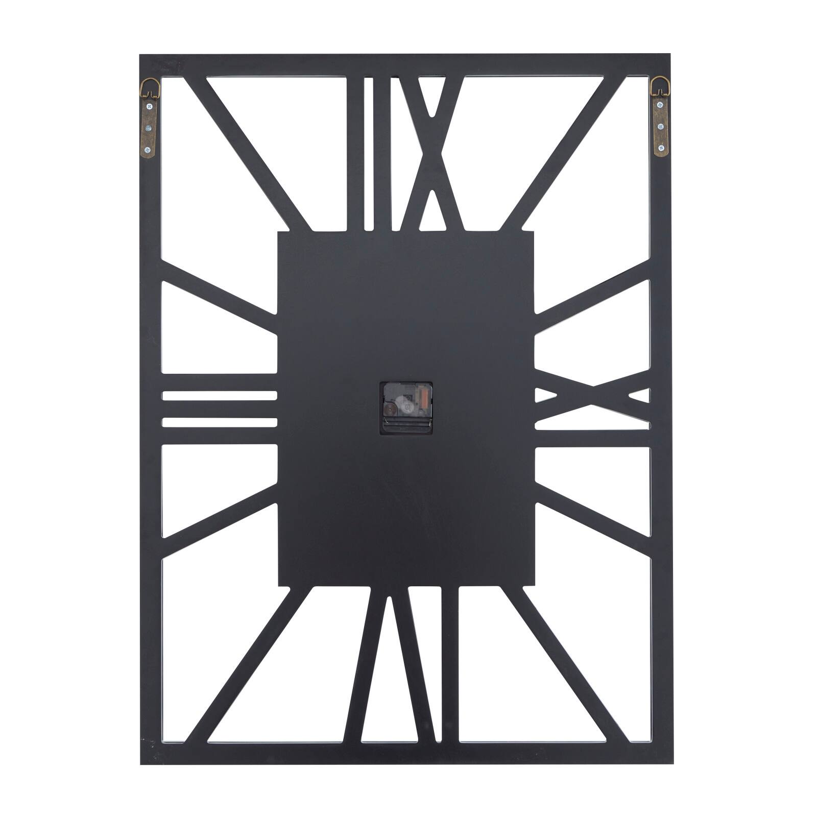 Silver MDF Glam Wall Clock, 32" x 2" x 24"