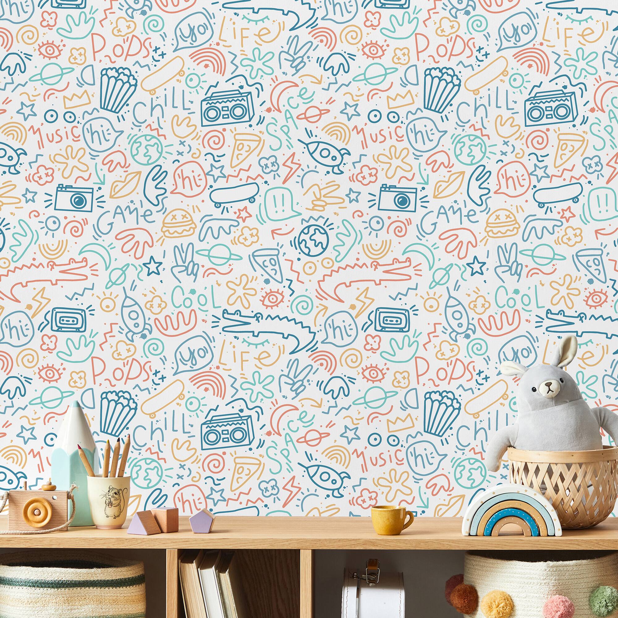 Designs Direct Doodle Wallpaper