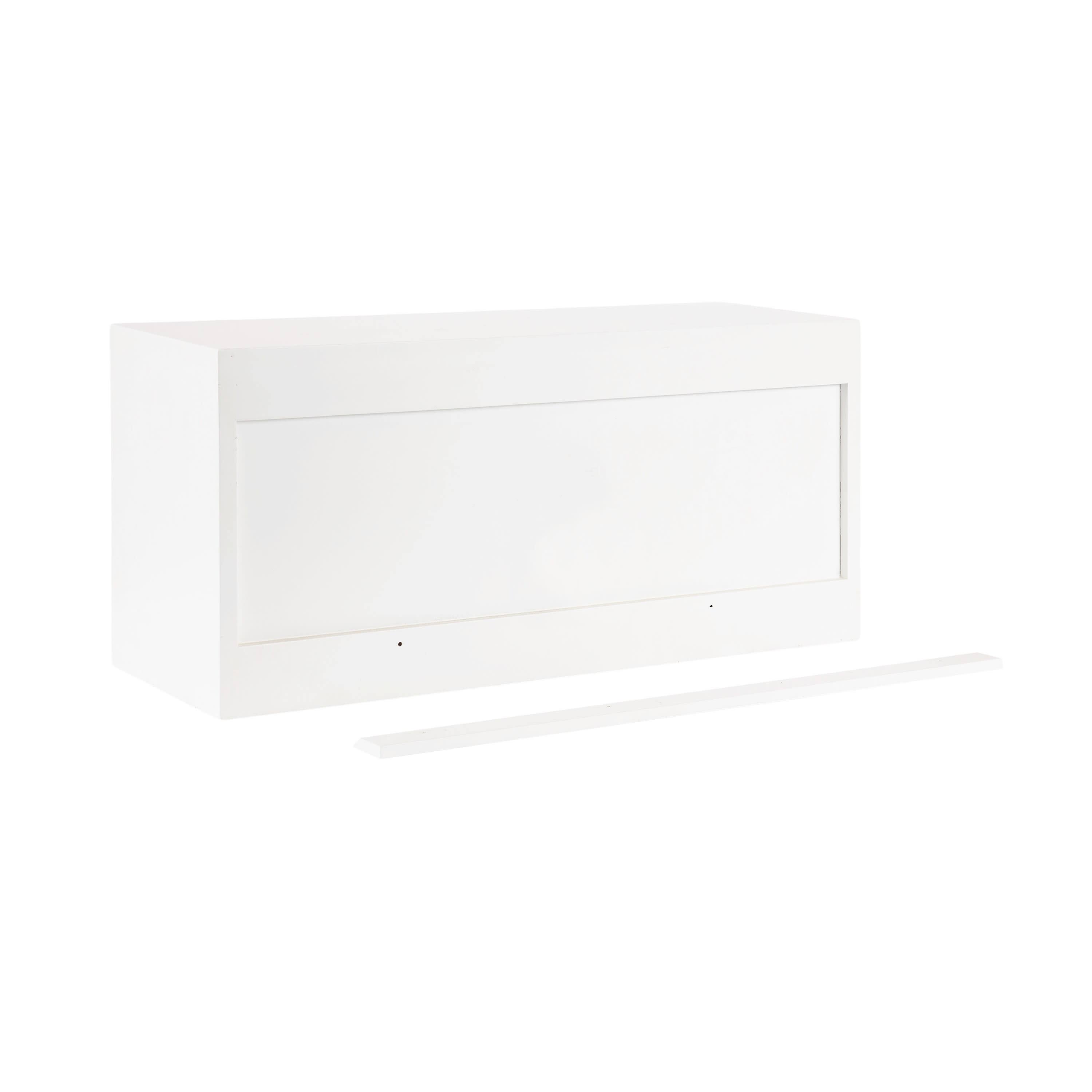 Kate and Laurel White Sartell Scallop Wall Cabinet