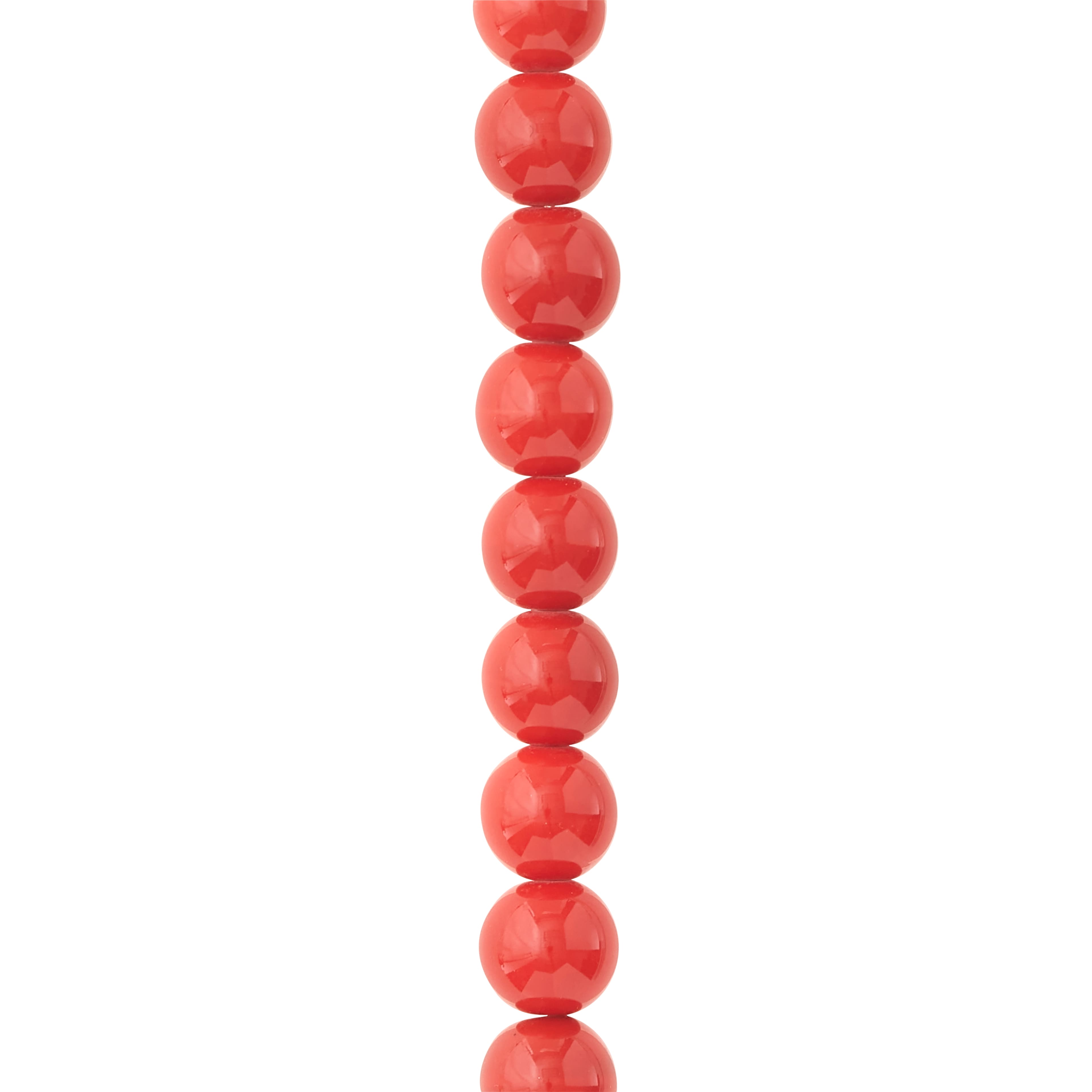 12 Pack: Red Ceramic Round Beads, 10mm by Bead Landing™