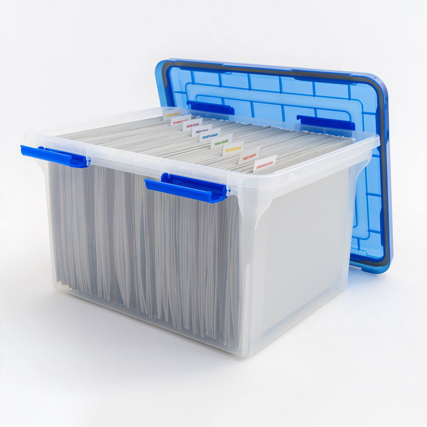 IRIS 32qt. Stackable Plastic Legal File Storage Box for Letter