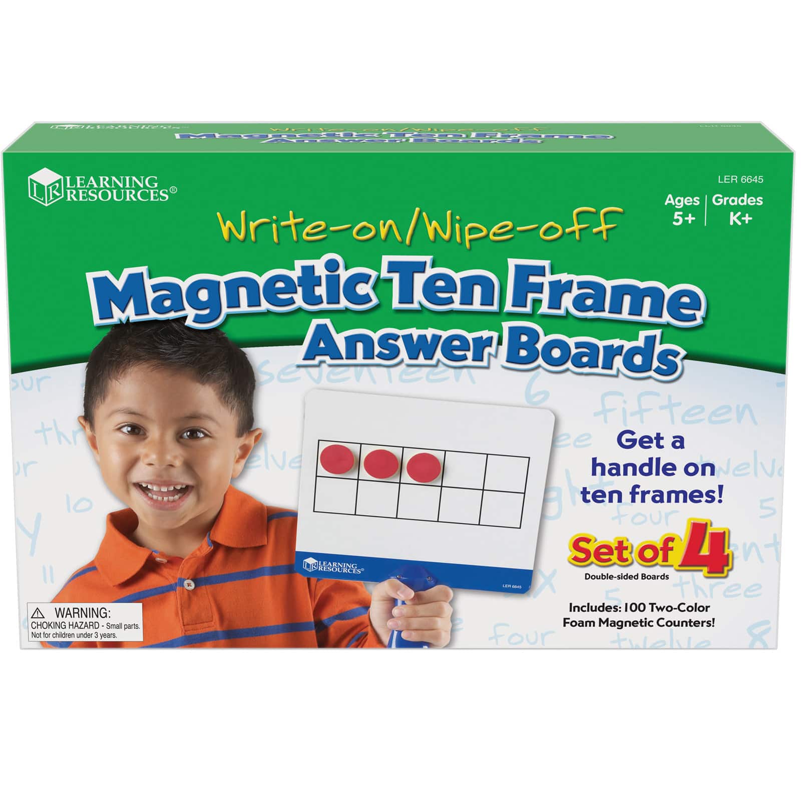 Learning Resources® Magnetic Ten-Frame Answer Boards Set