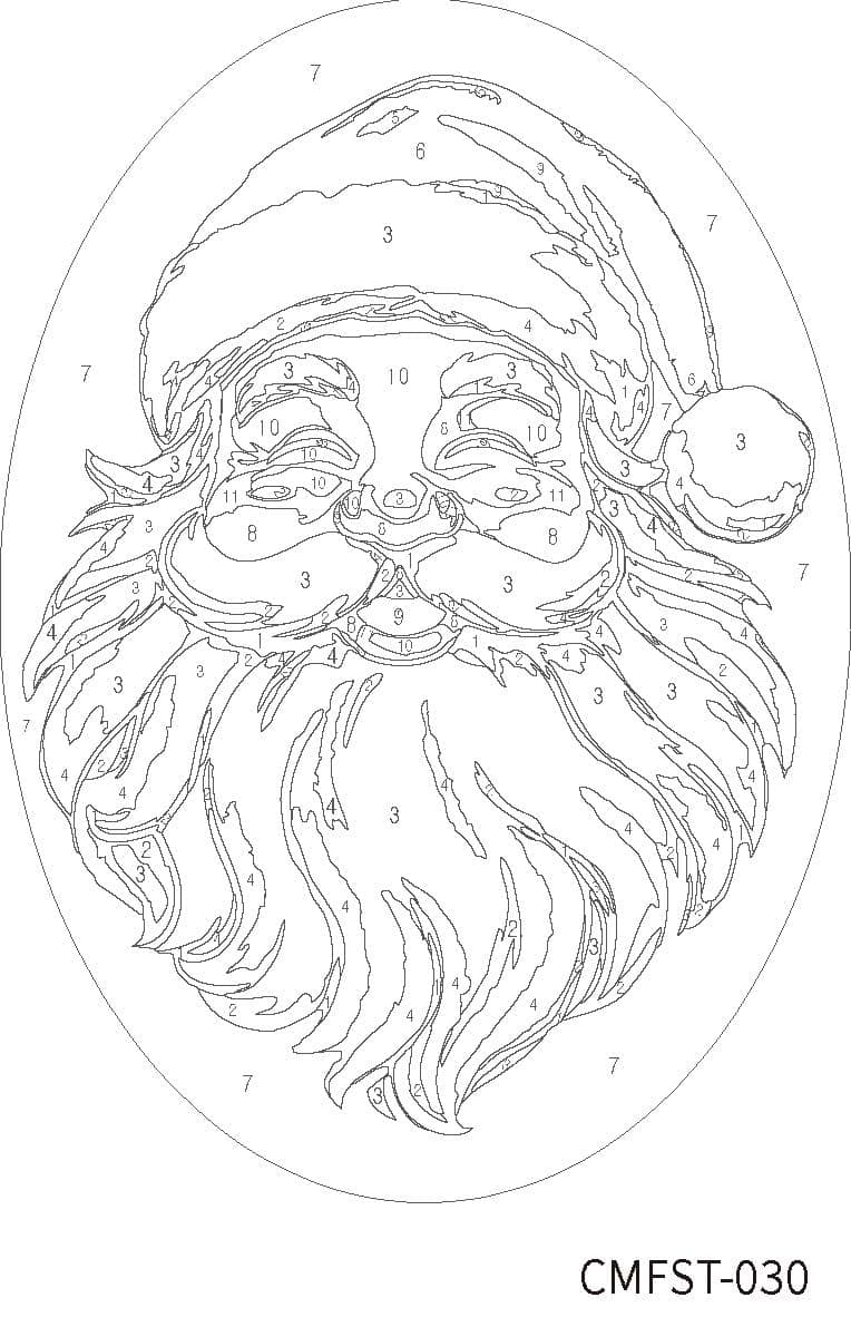 Bright Santa Paint-by-Number Framed Mini Kit by Artist's Loft®