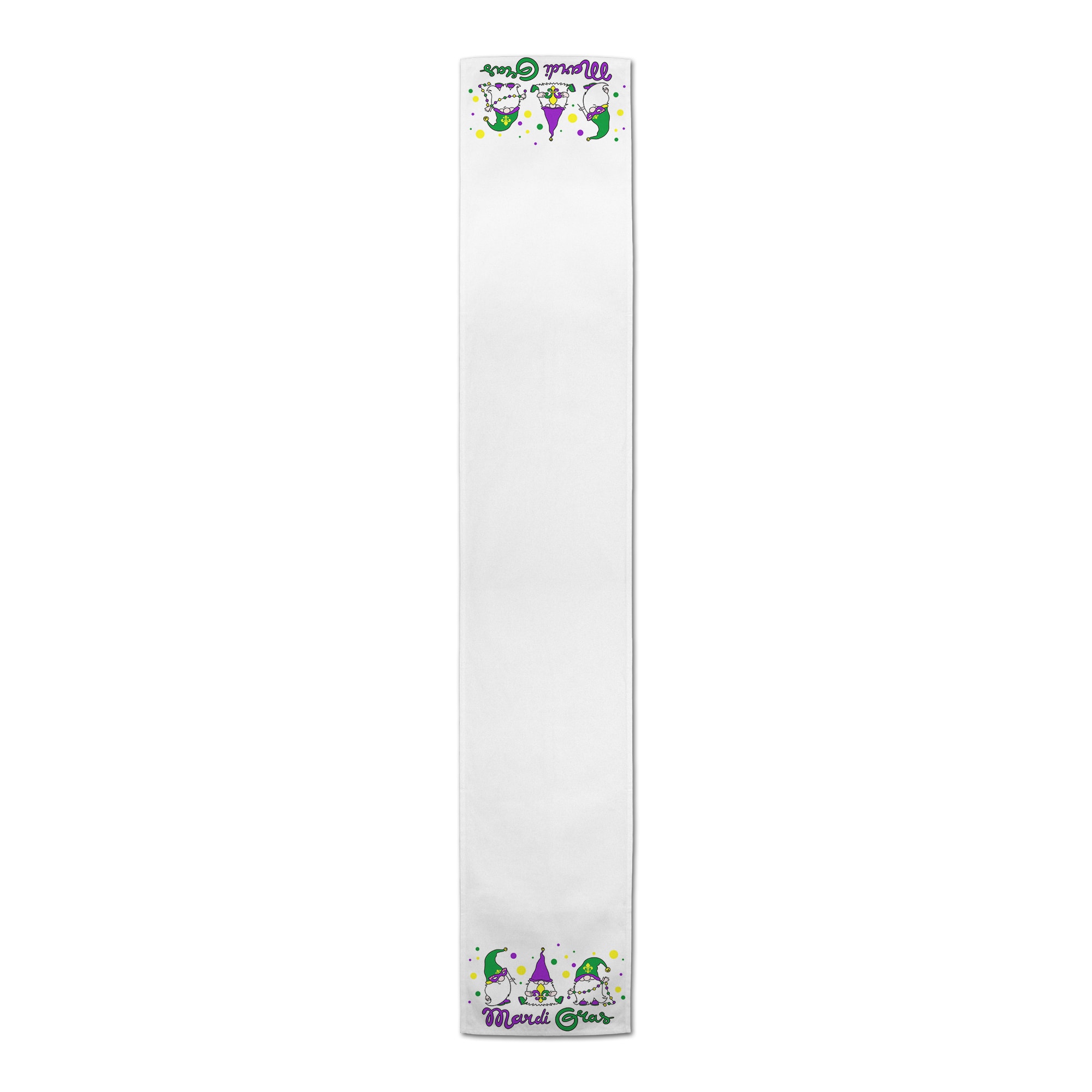 90" Gnome Mardi Gras Table Runner