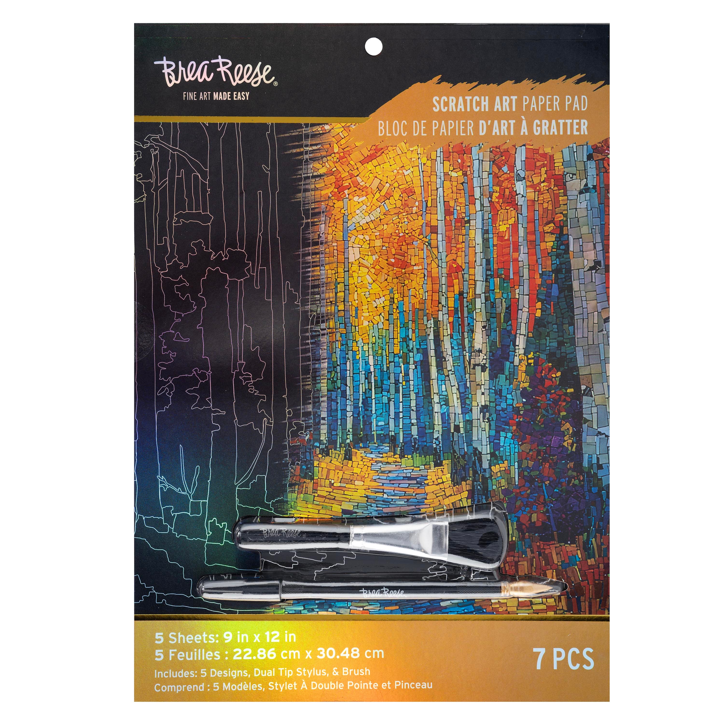 Brea Reese® 9" x 12" Autumn Mosaic Scratch Art Paper Pad