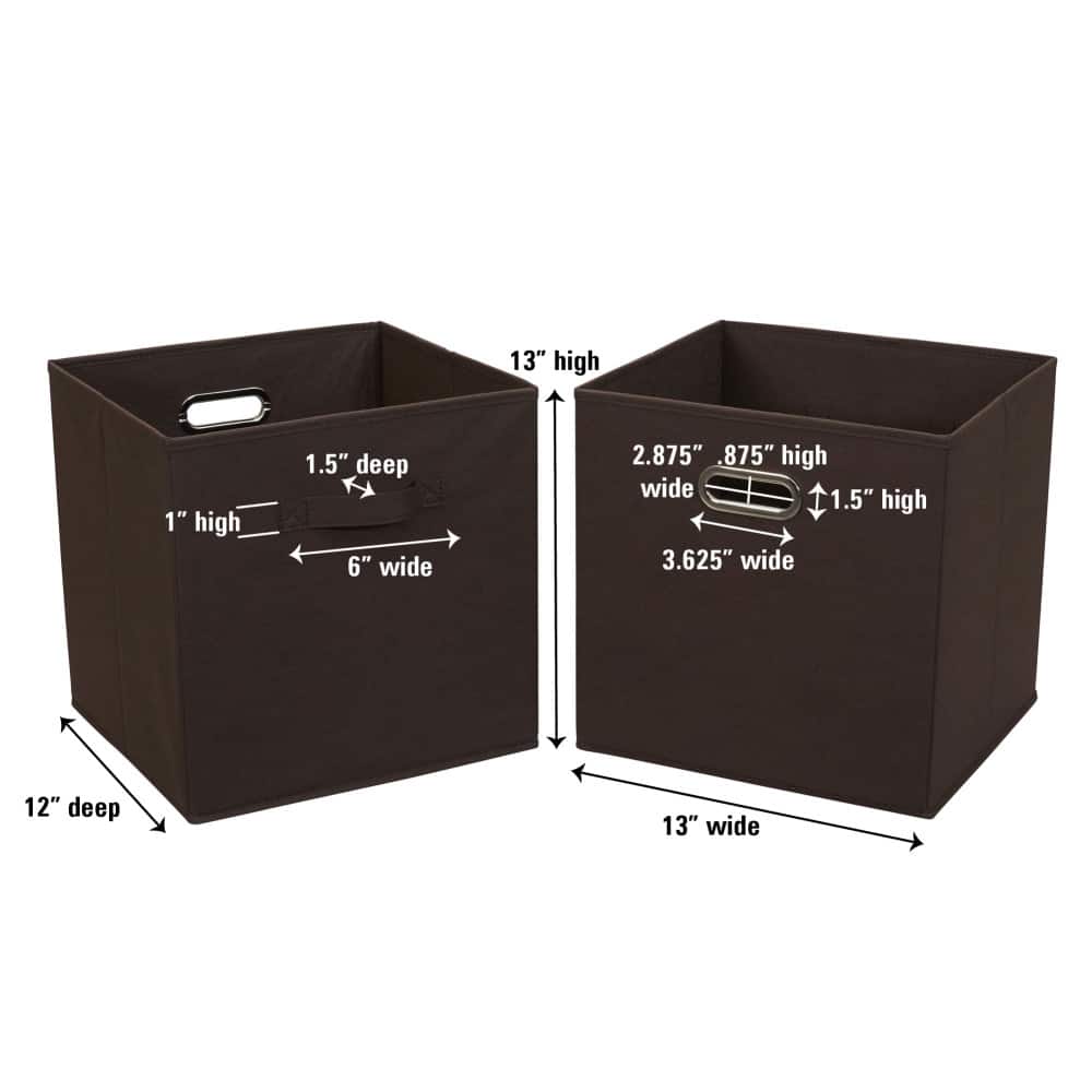 2 Pack Household Essentials 13" Fabric Storage Bins